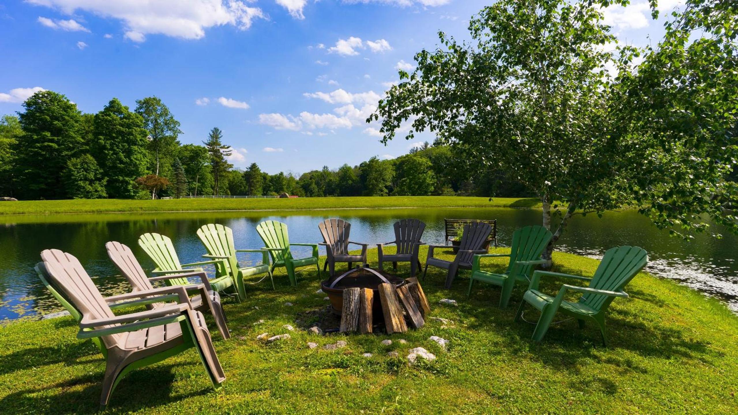 Secluded Berkshires Estate Private PondPoolTheater Gym Sunny Pond