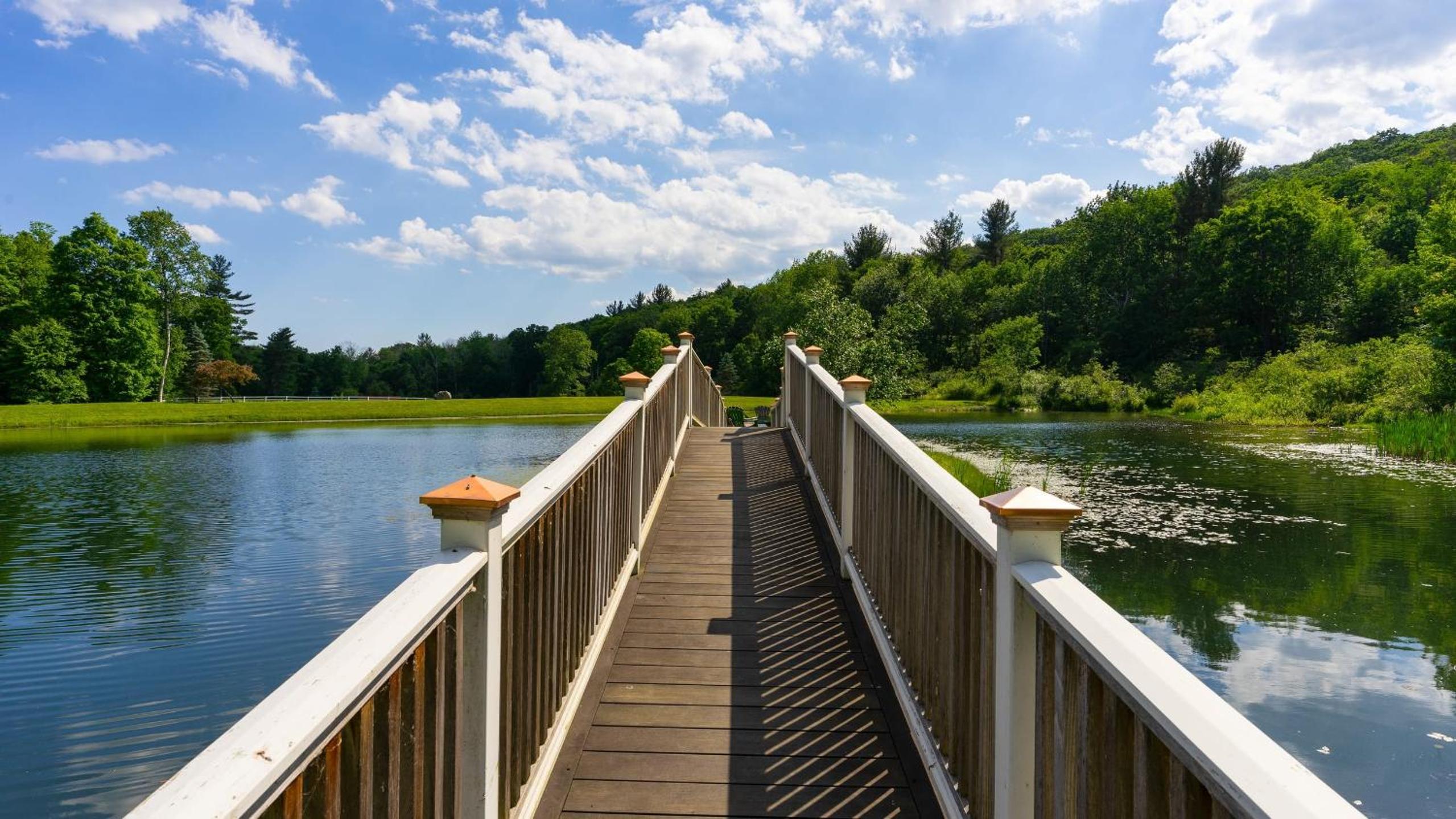 Secluded Berkshires Estate Private PondPoolTheater Gym Sunny Pond