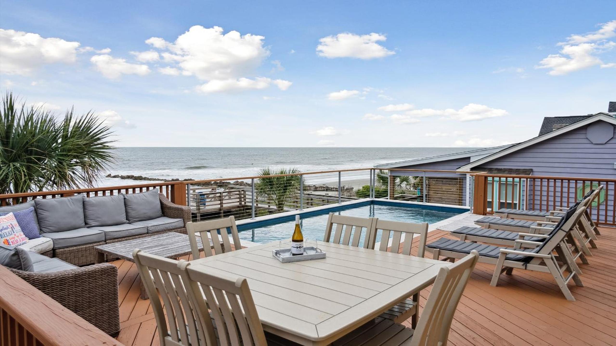 Oceanfront w Pool Panoramic Deck Views 5BDR Folly Ocean Breeze by AvantStay