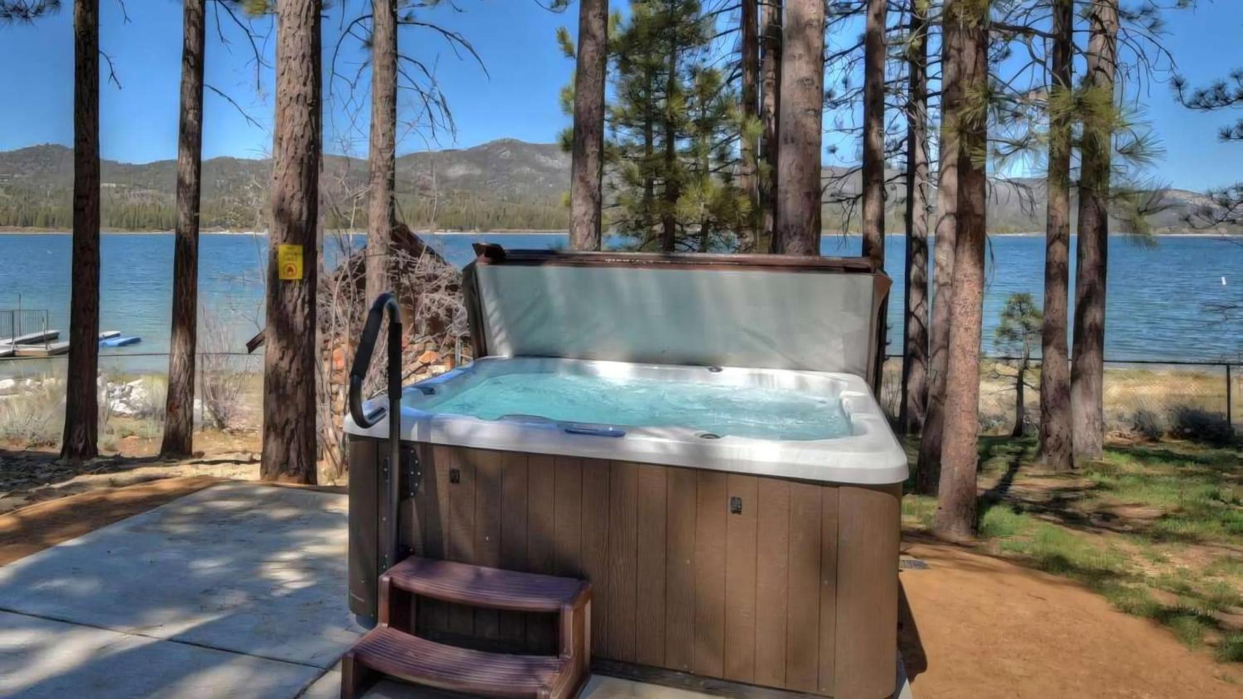 Sleeps 23 2 Homes Lakefront Private Dock Hot Tub Game Room Swingset View