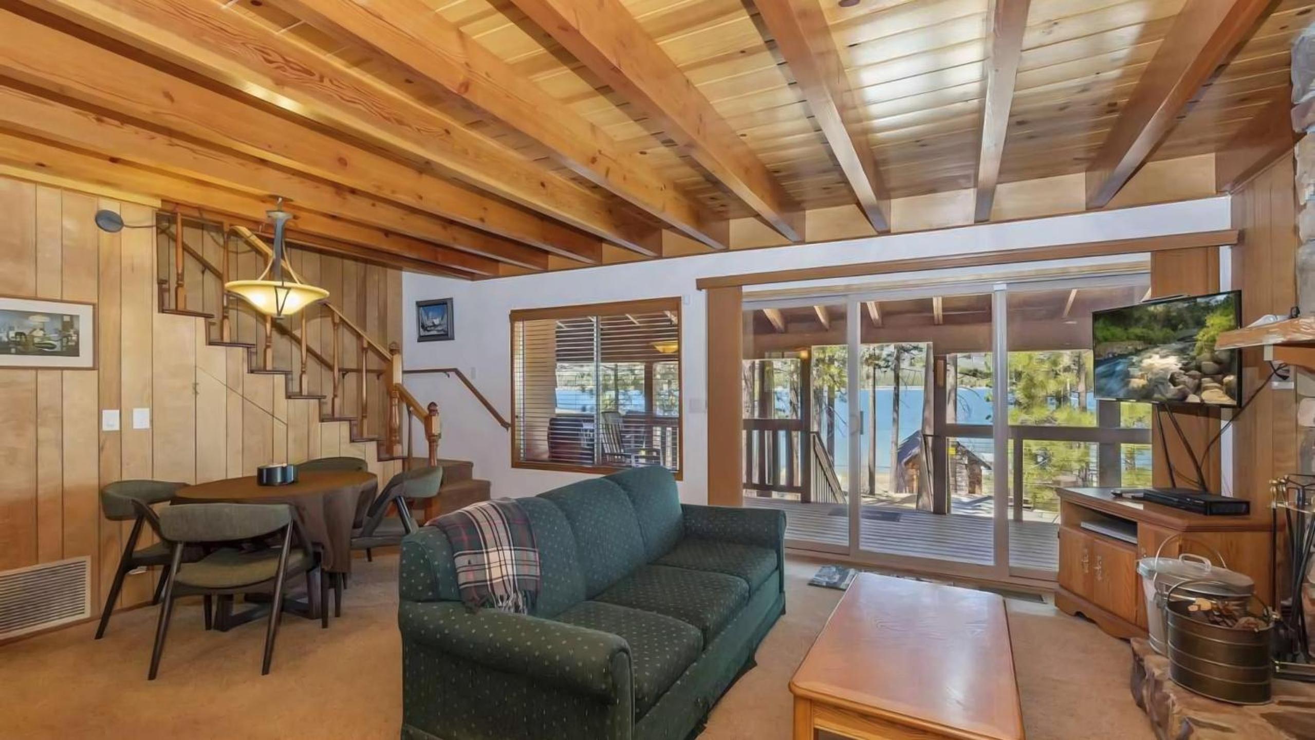 Sleeps 23 2 Homes Lakefront Private Dock Hot Tub Game Room Swingset View