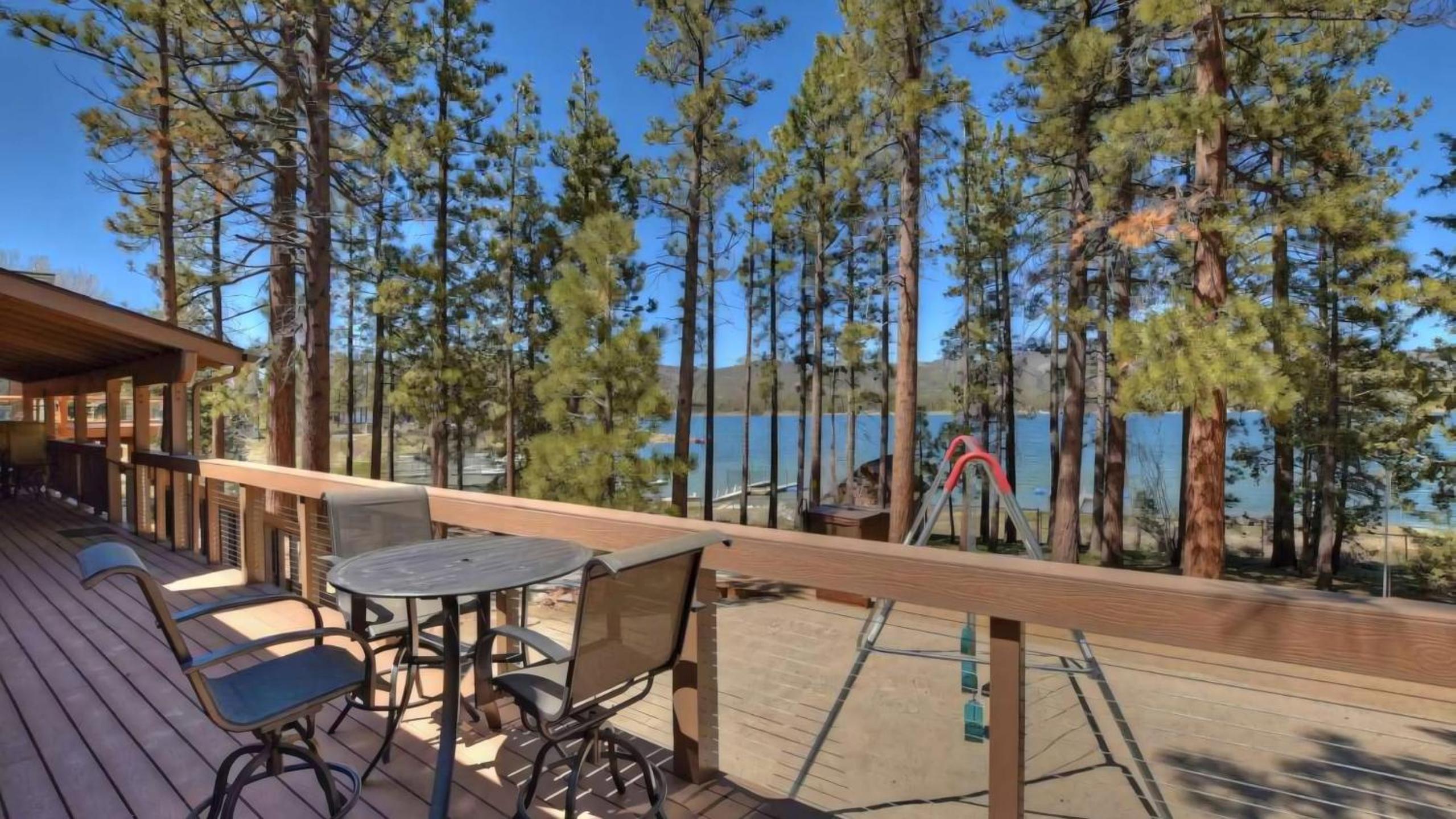 Sleeps 23 2 Homes Lakefront Private Dock Hot Tub Game Room Swingset View