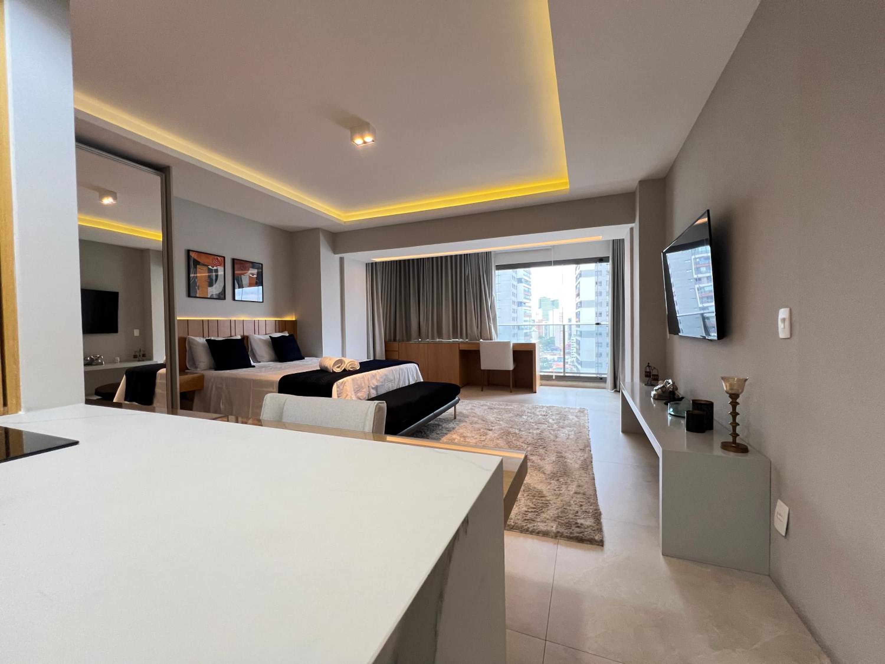 Orion Studio - Vaga, Aceita Pet, Wi-Fi e Lazer Completo no Brooklin