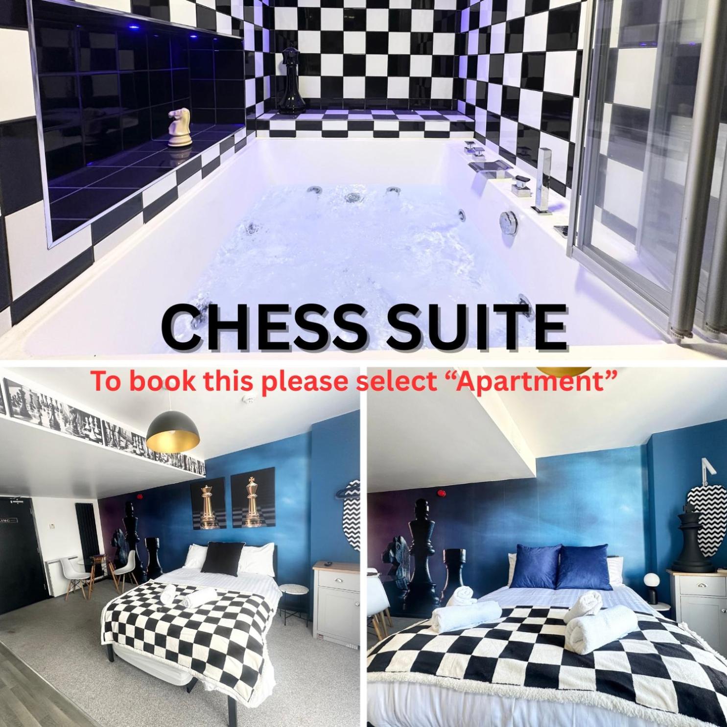 The Board Games Apartments - Brought to you by Coastline Retreats - Themed town centre apartments ALL WITH LUXURY 2 PERSON JACUZZI BATHS - 5 mins walk to t