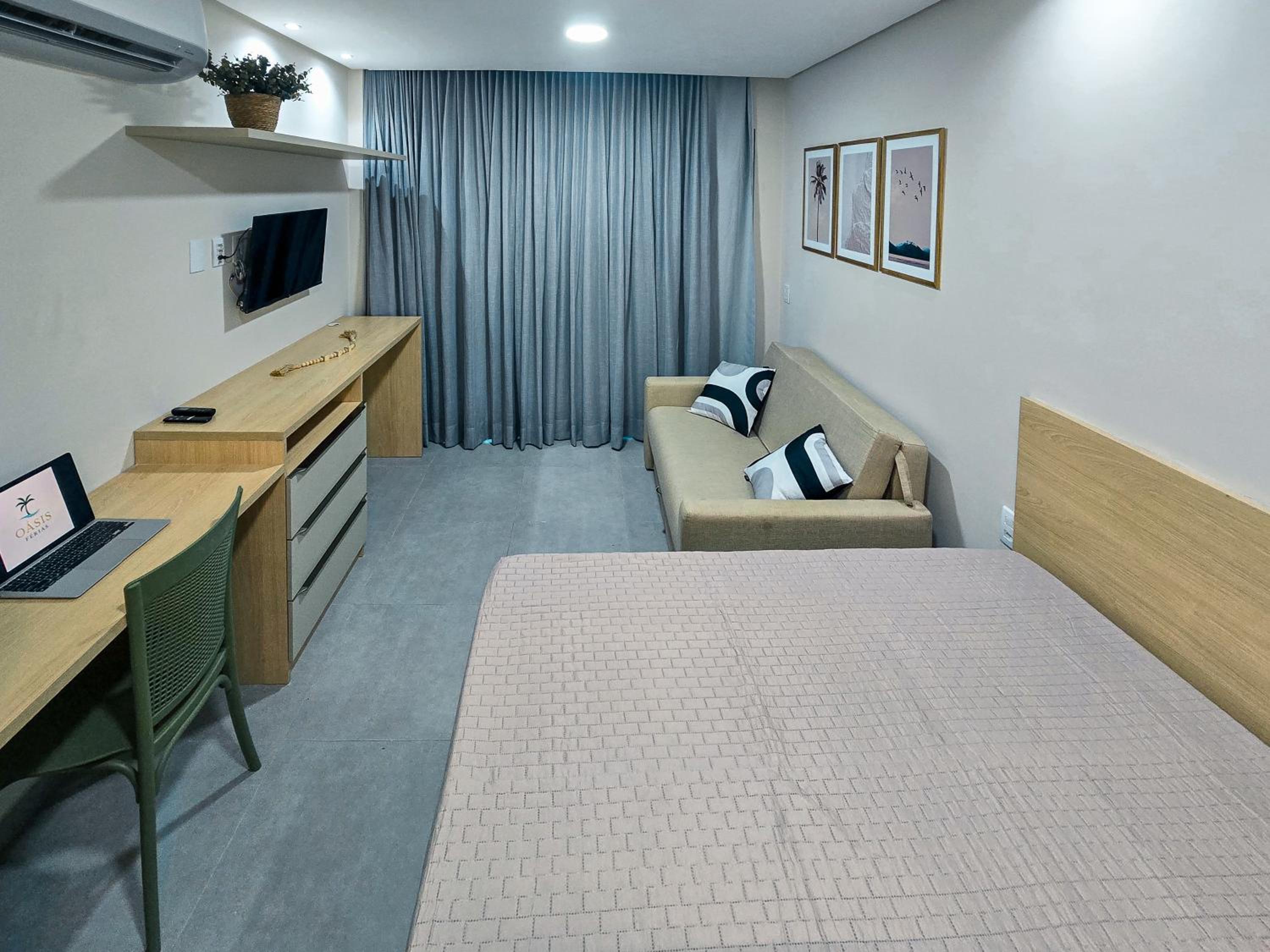 Flat 100m da praia, piscina, churrasqueira e sauna BY Oasis Ferias