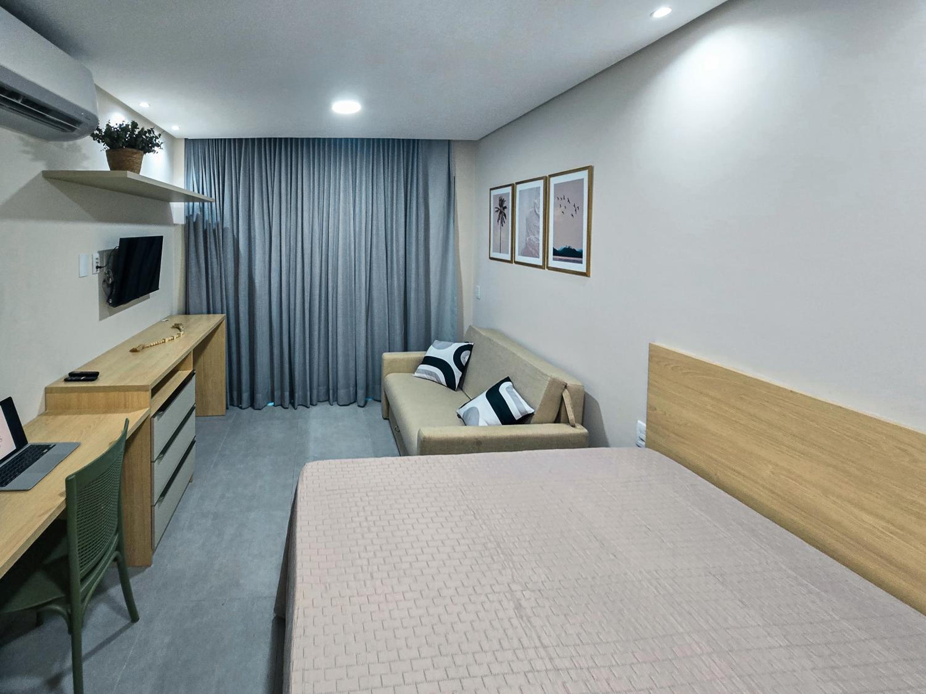 Flat 100m da praia, piscina, churrasqueira e sauna BY Oasis Ferias