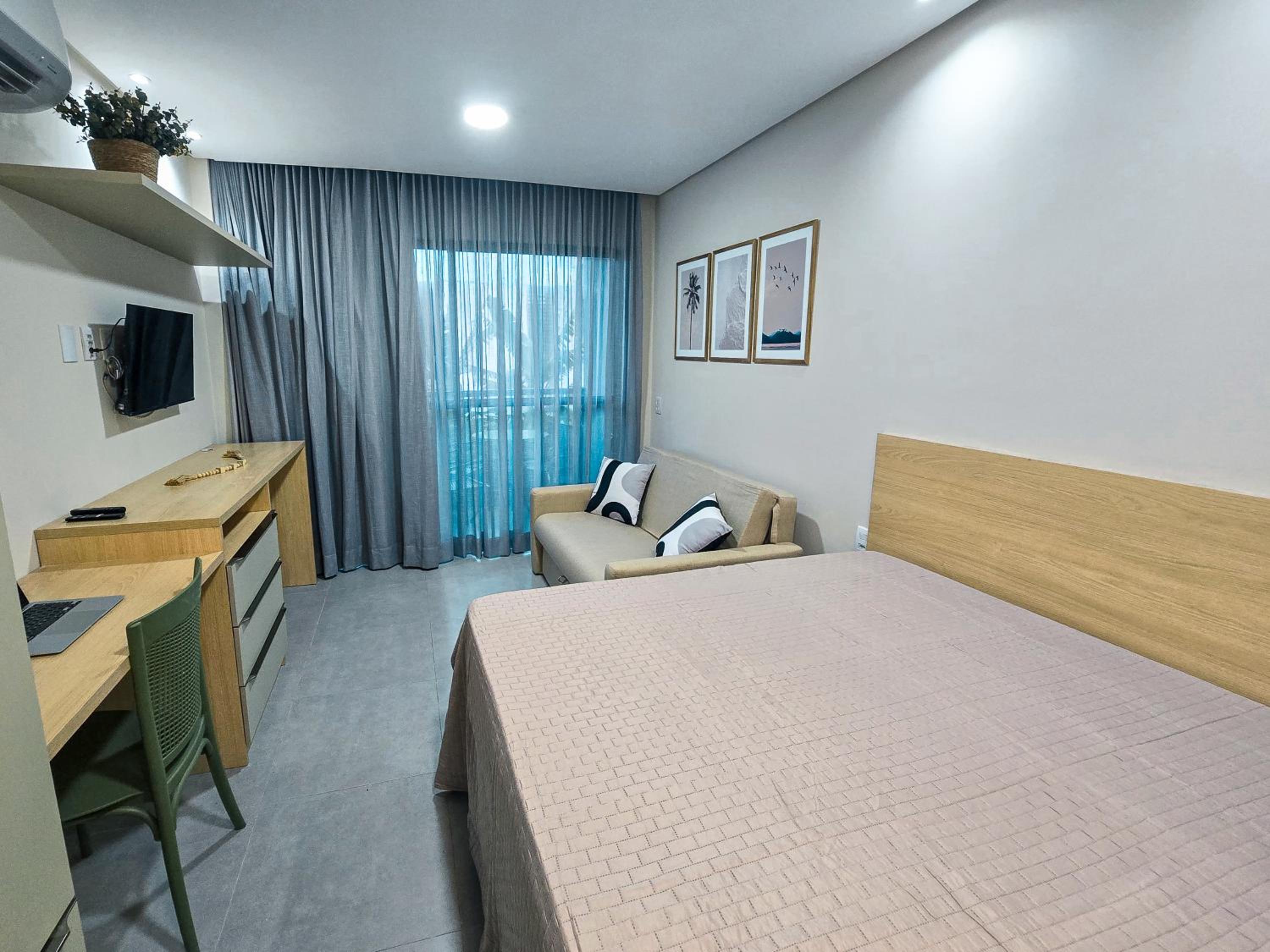 Flat 100m da praia, piscina, churrasqueira e sauna BY Oasis Ferias