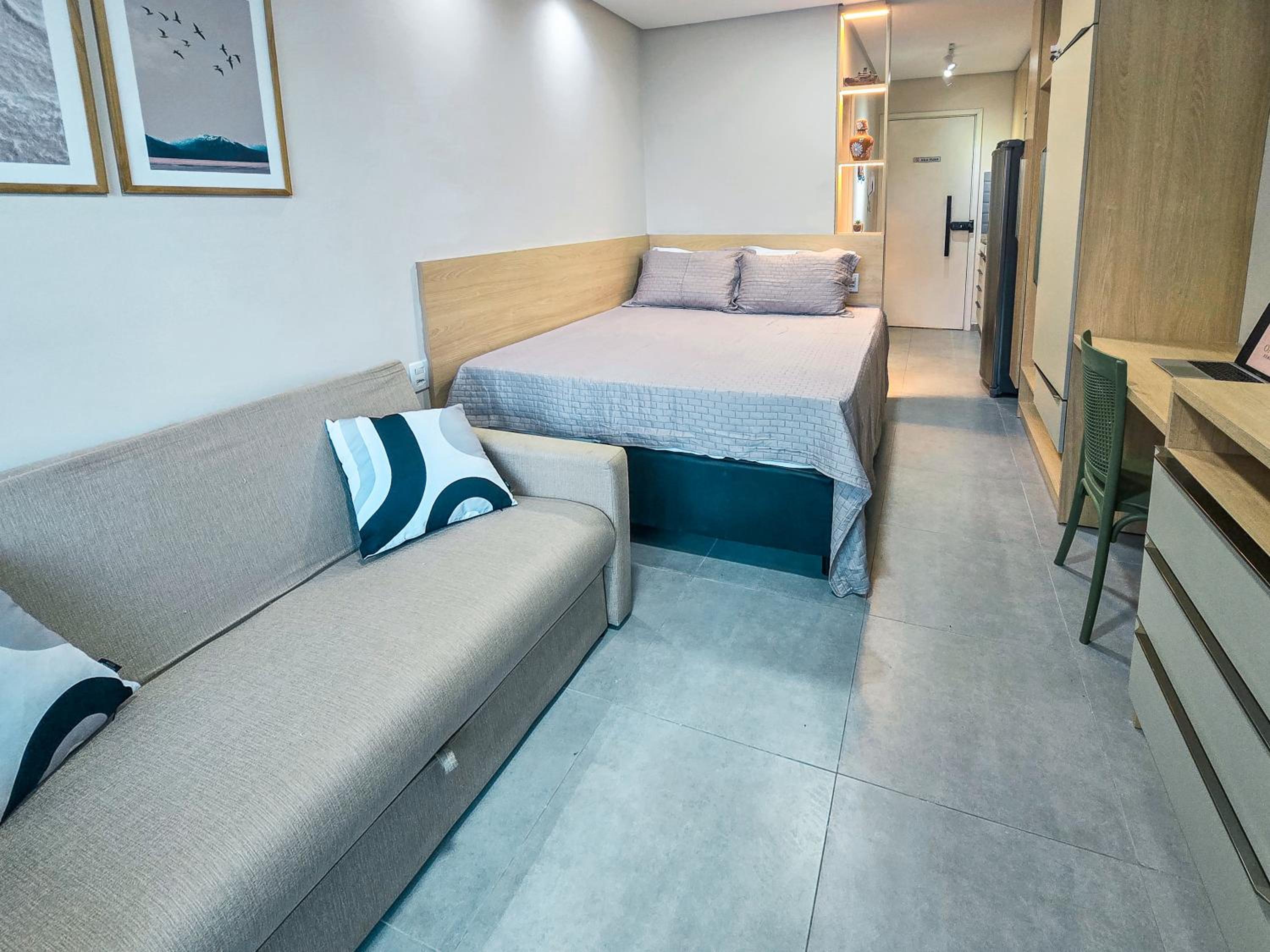 Flat 100m da praia, piscina, churrasqueira e sauna BY Oasis Ferias