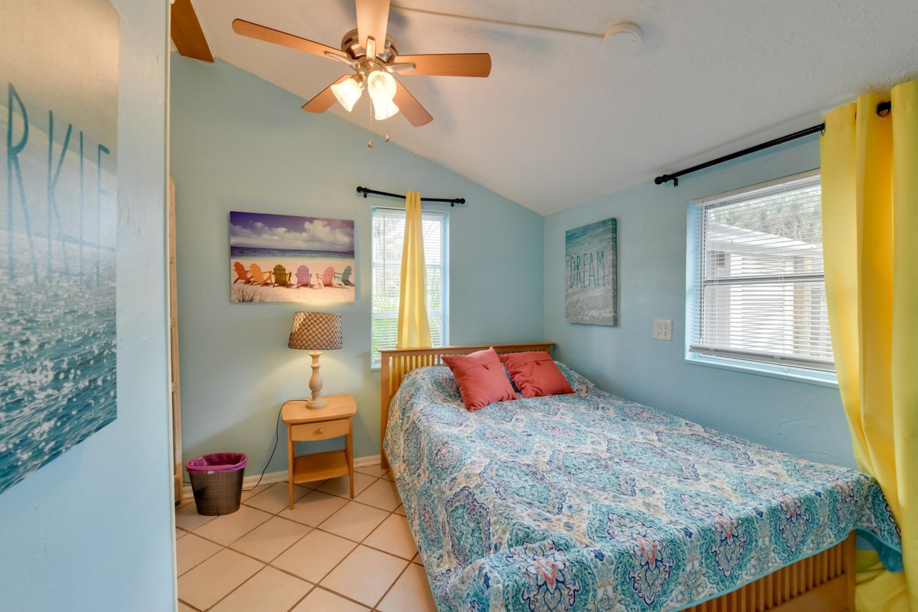 1 Mi to Nokomis Beach Quiet Getaway with Fire Pit