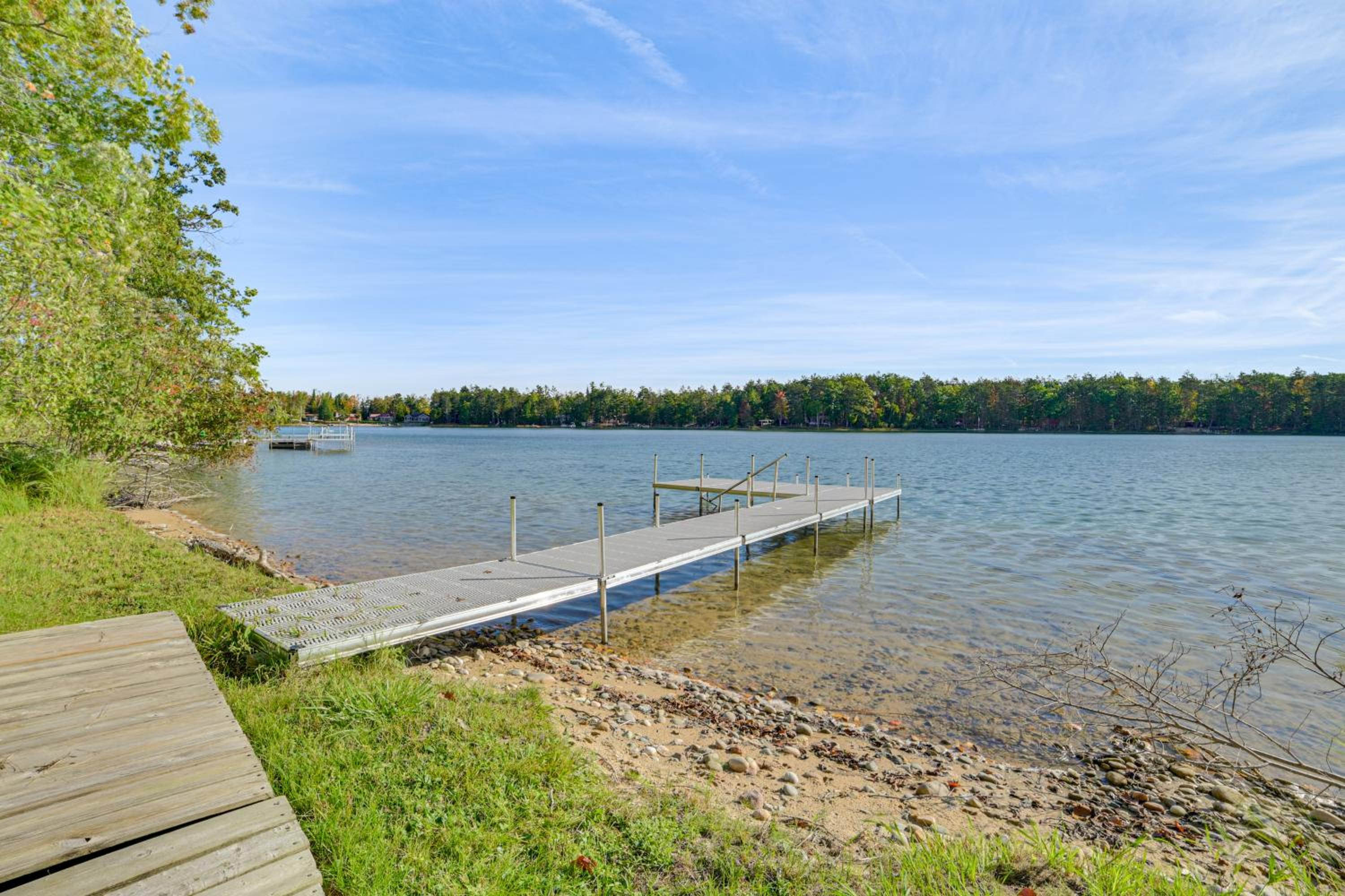 Pet-friendly Lakefront Gaylord Home with Dock!