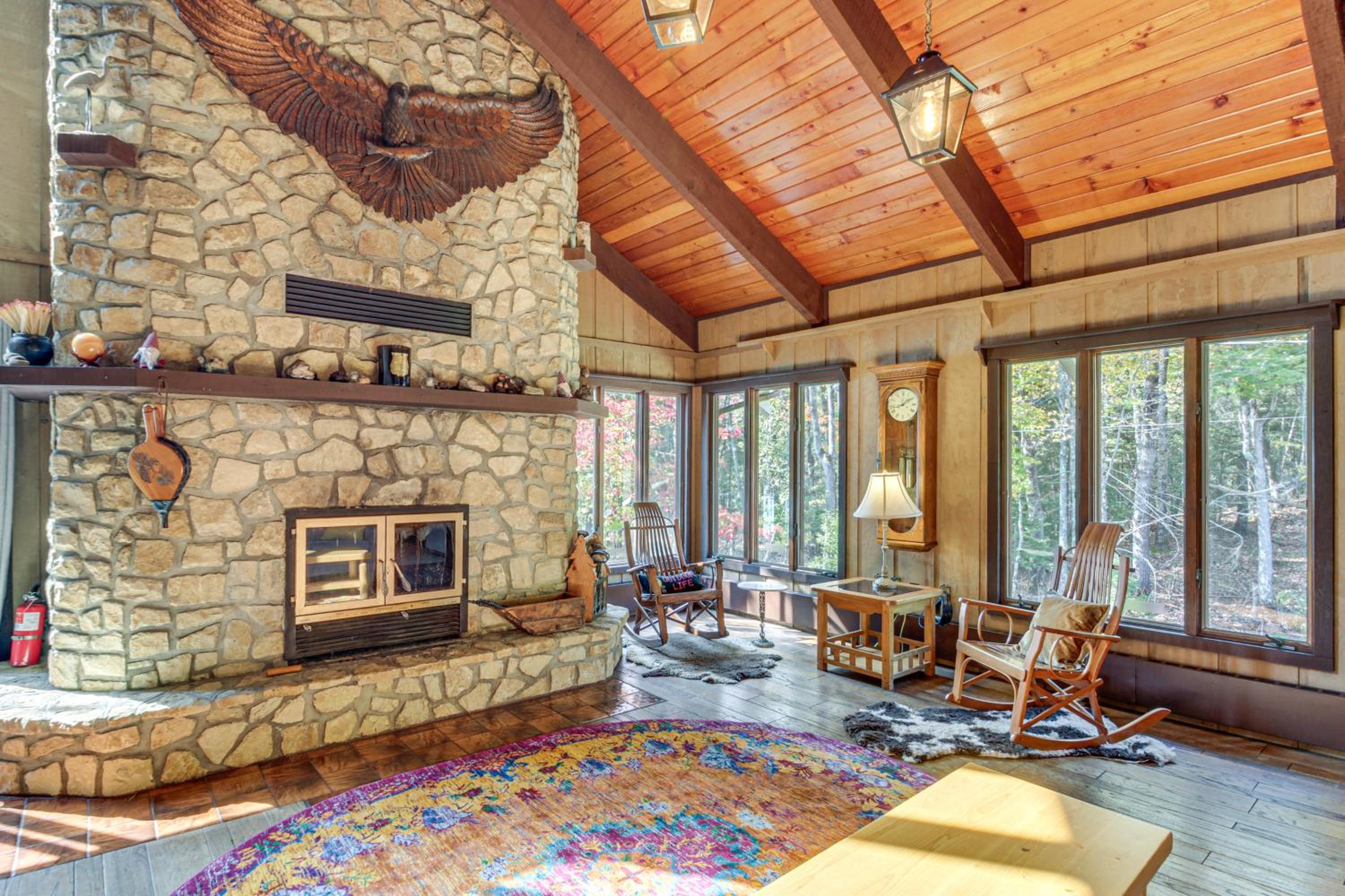 Less Than 1 Mi to Trails Wooded Home on Eagles Nest Lake!