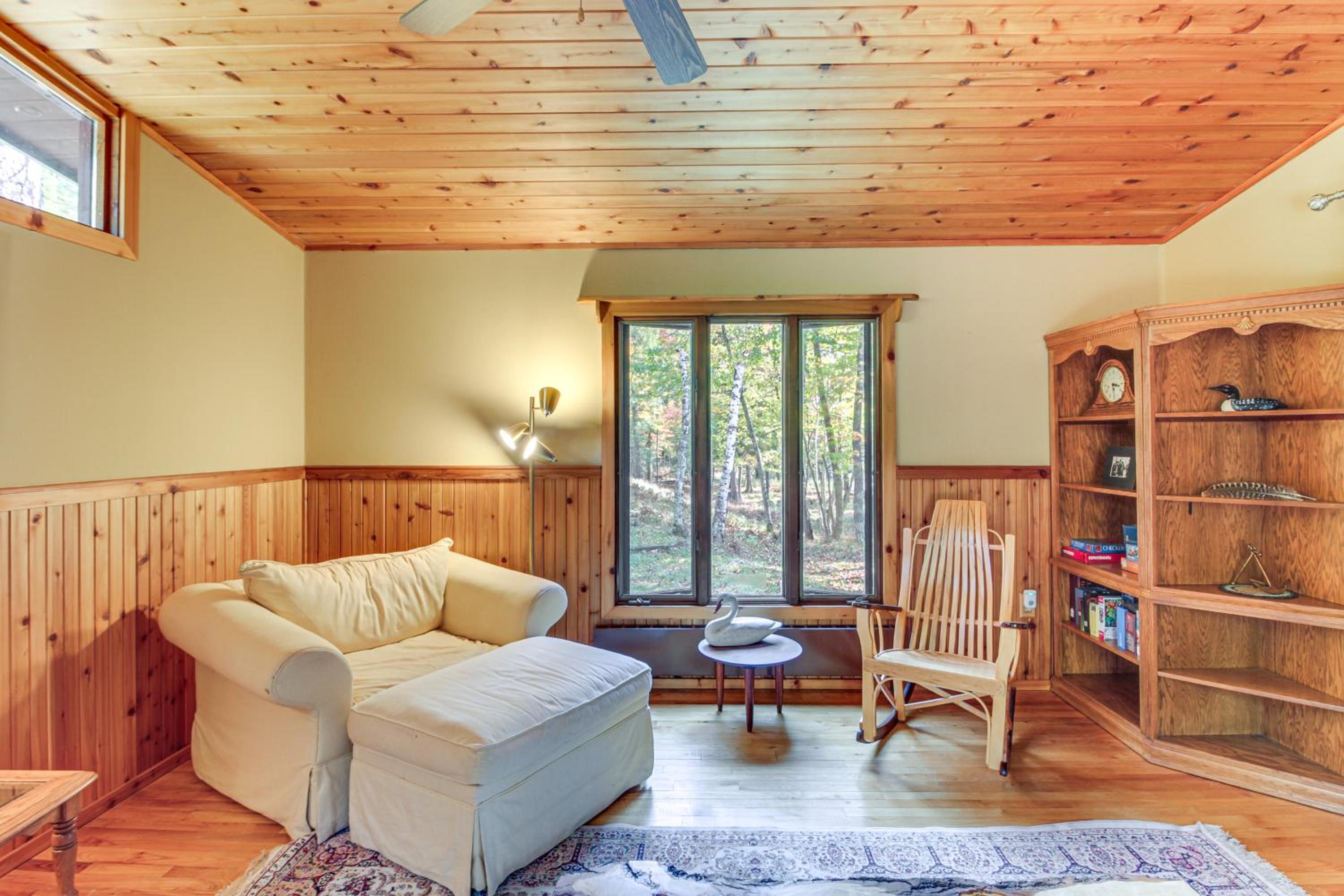 Less Than 1 Mi to Trails Wooded Home on Eagles Nest Lake!