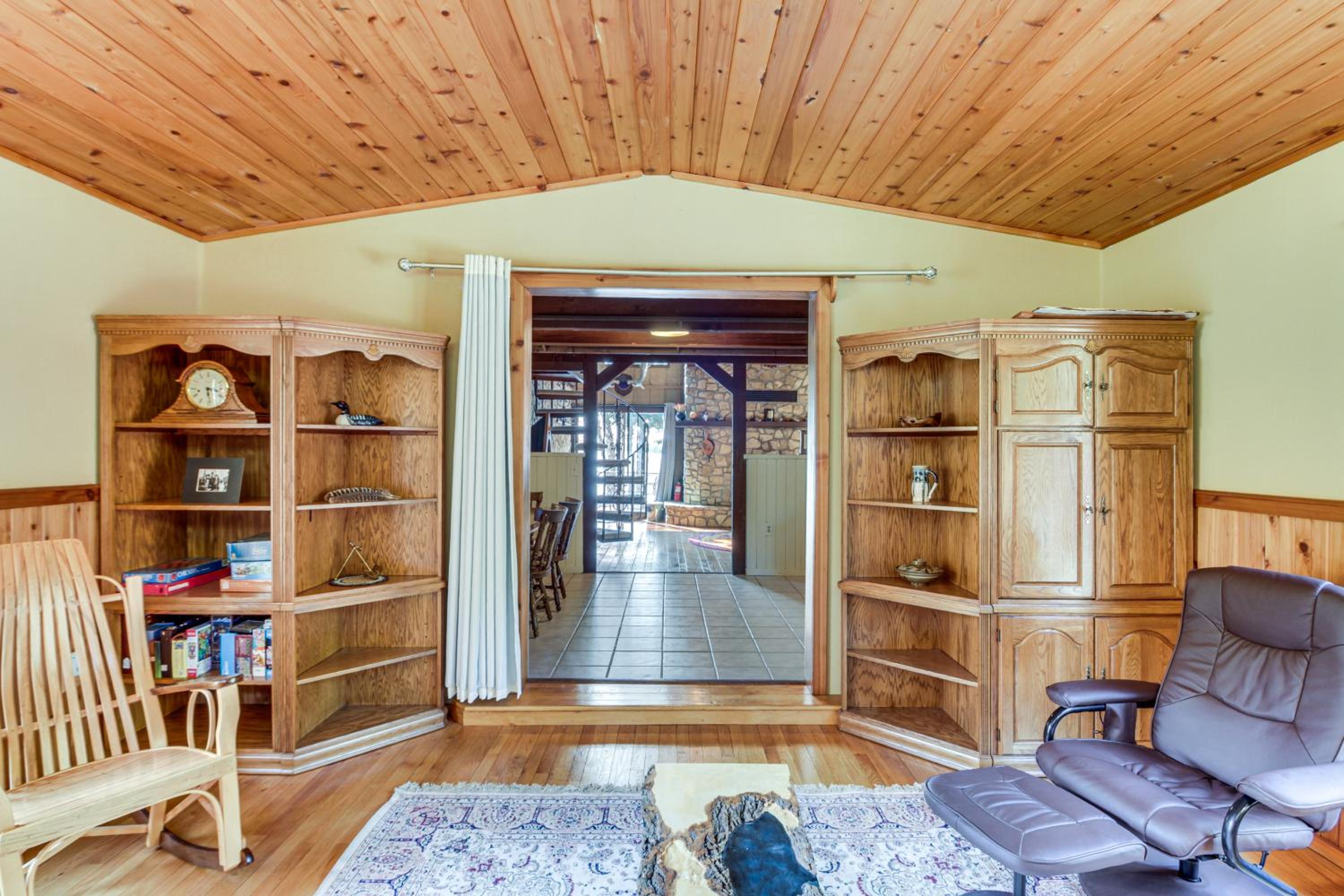 Less Than 1 Mi to Trails Wooded Home on Eagles Nest Lake!