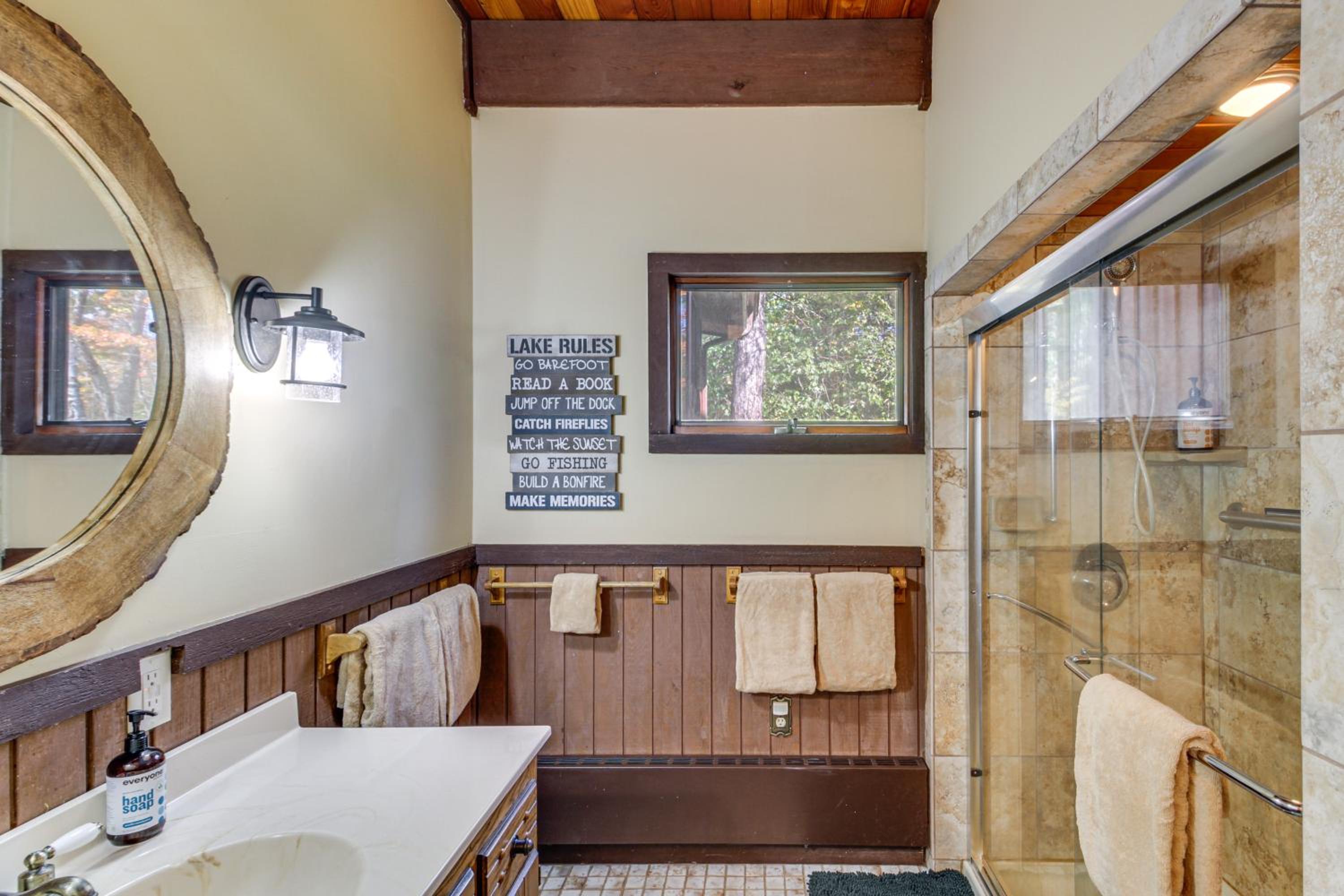 Less Than 1 Mi to Trails Wooded Home on Eagles Nest Lake!