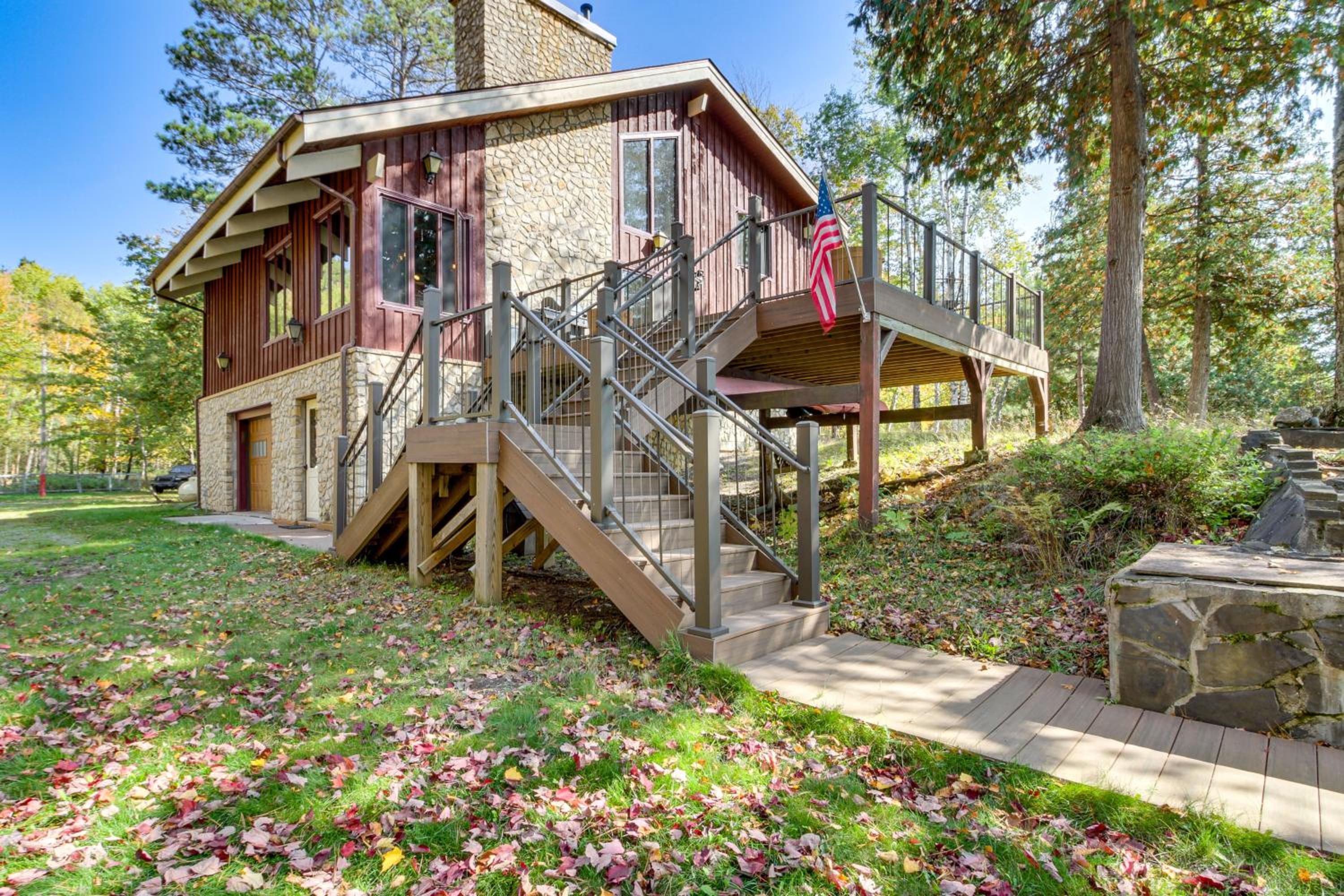 Less Than 1 Mi to Trails Wooded Home on Eagles Nest Lake!