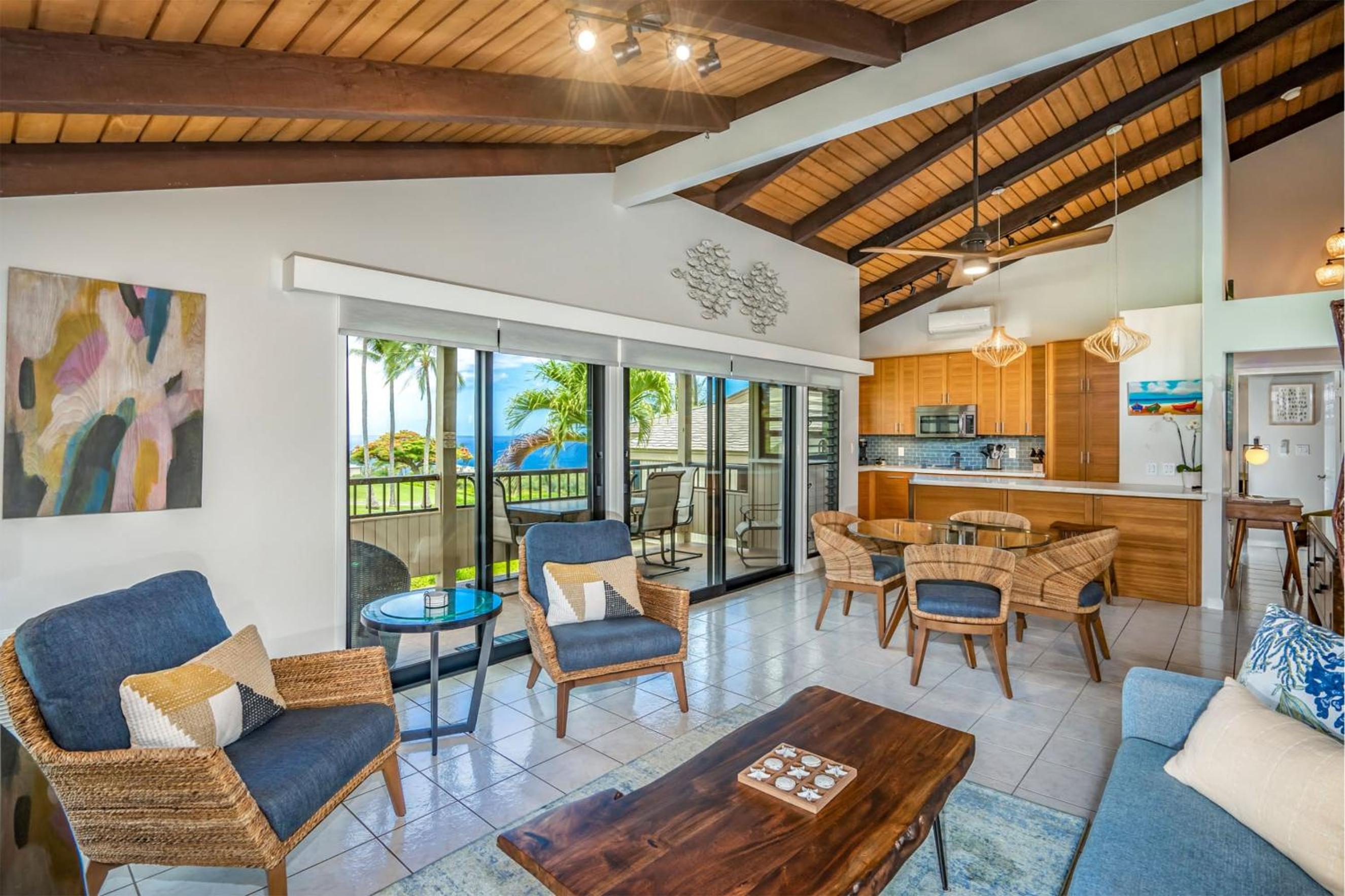 Wailea Ekolu 1204 - Modern Ocean View Condo w/ large Lanai, King Bed, & Split AC