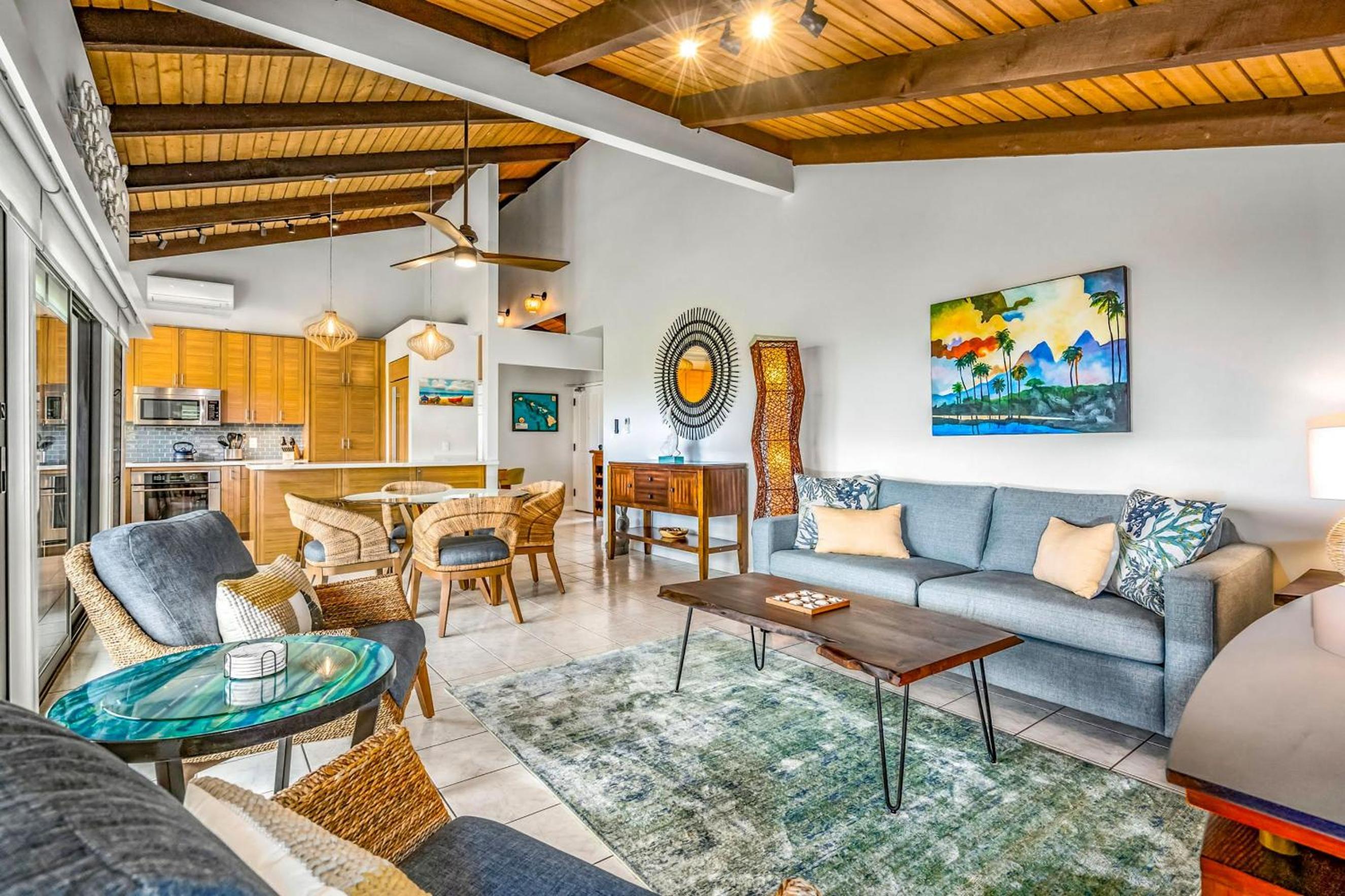Wailea Ekolu 1204 - Modern Ocean View Condo w/ large Lanai, King Bed, & Split AC