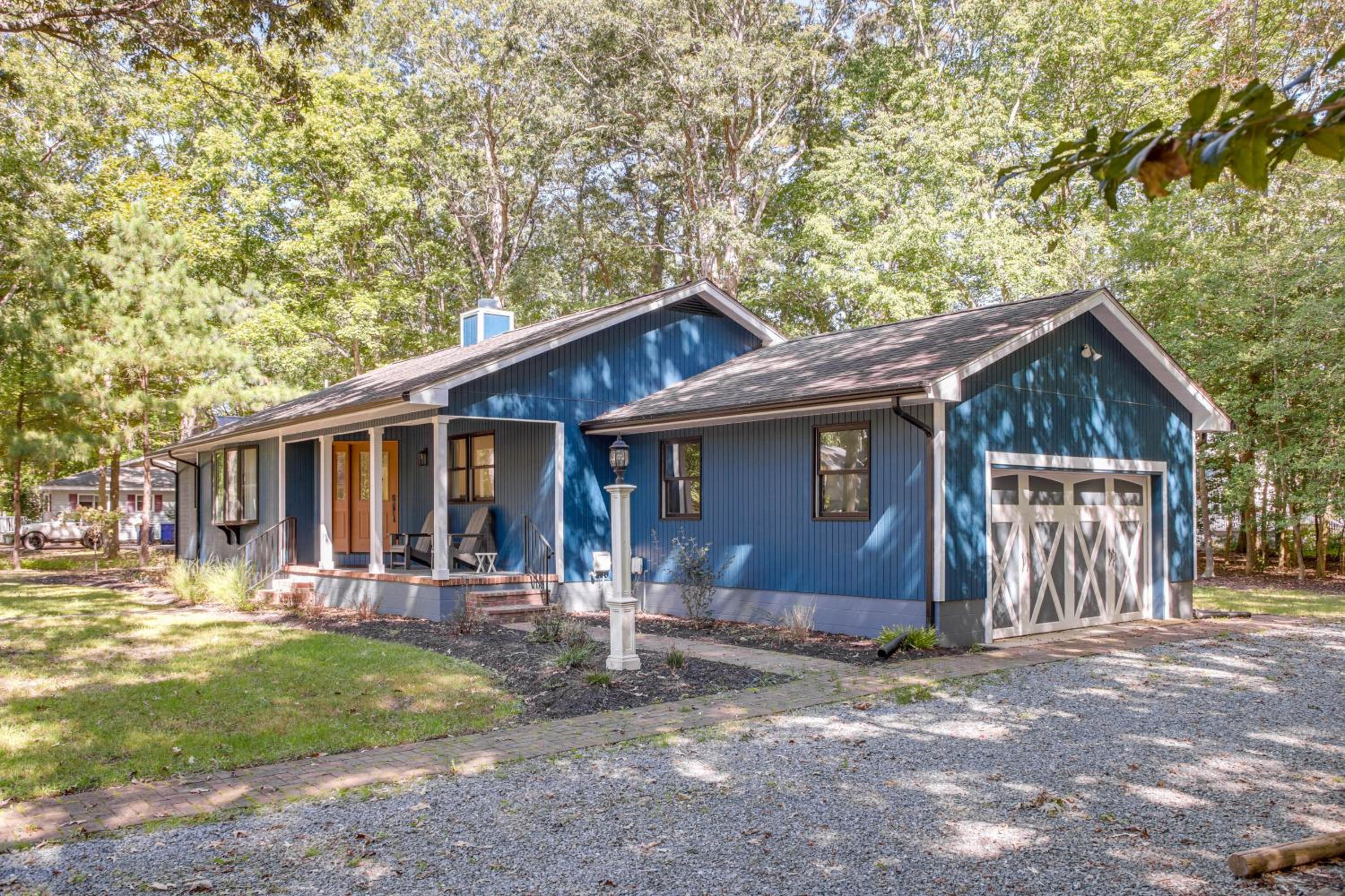 Less Than 3 Mi to Bethany Beach! Wooded Retreat with Yard