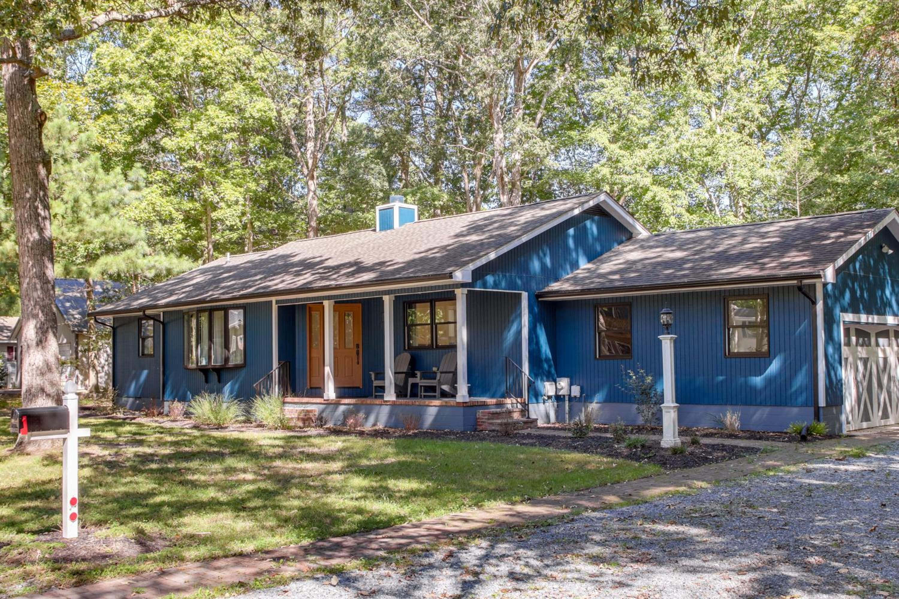 Less Than 3 Mi to Bethany Beach! Wooded Retreat with Yard
