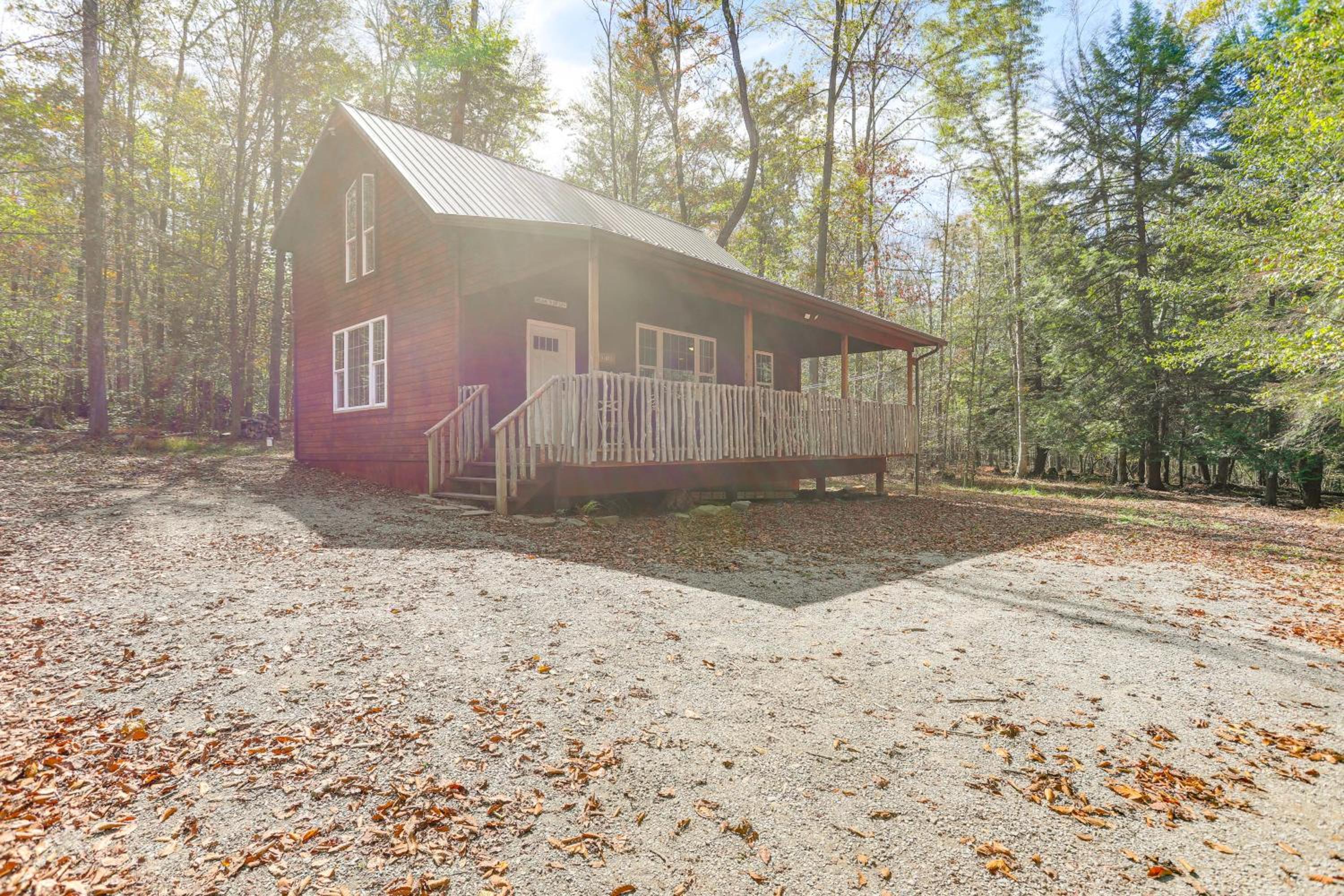 8 Private Acres Little Mahoning Creek Cabin!