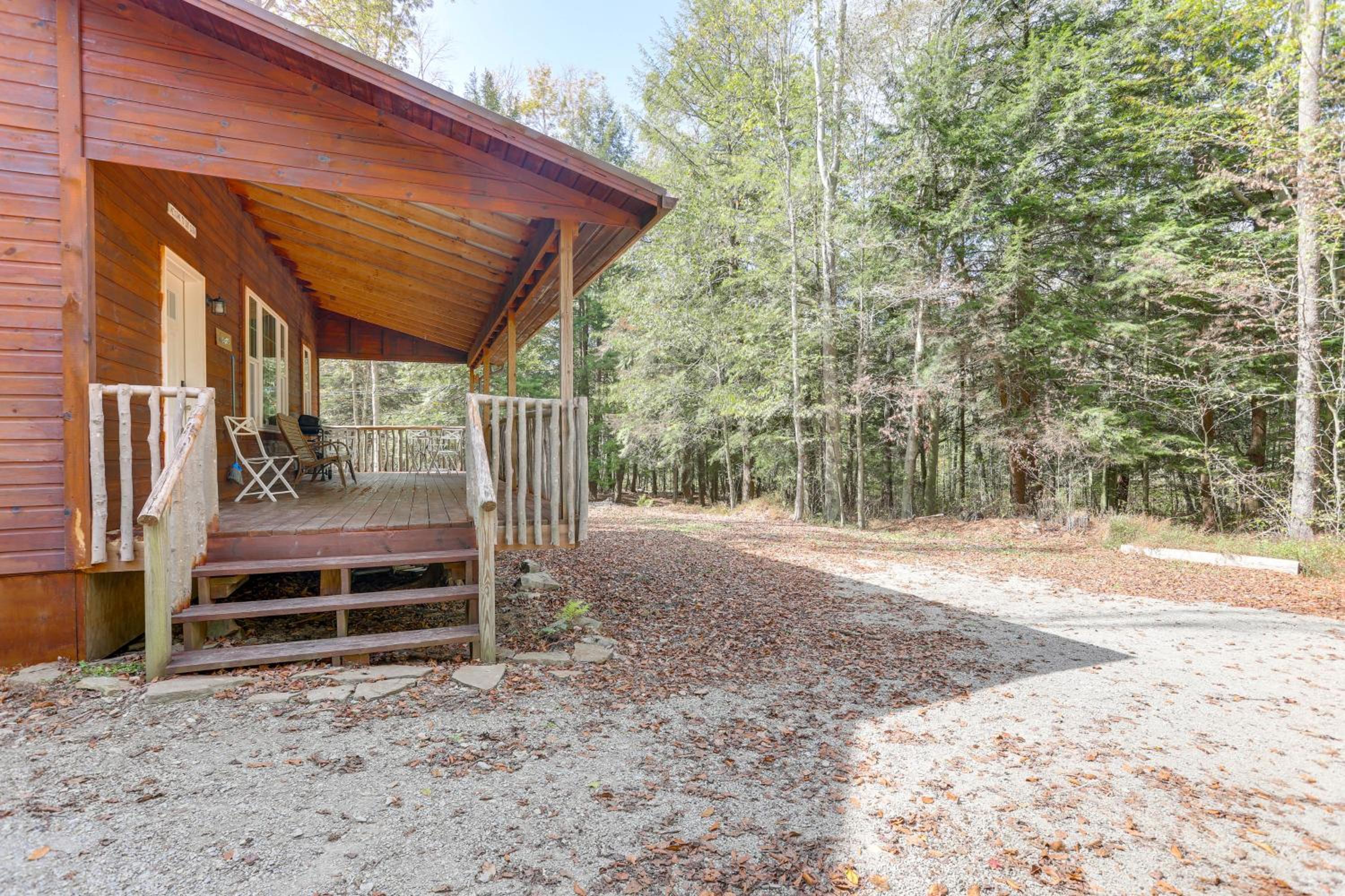 8 Private Acres Little Mahoning Creek Cabin!