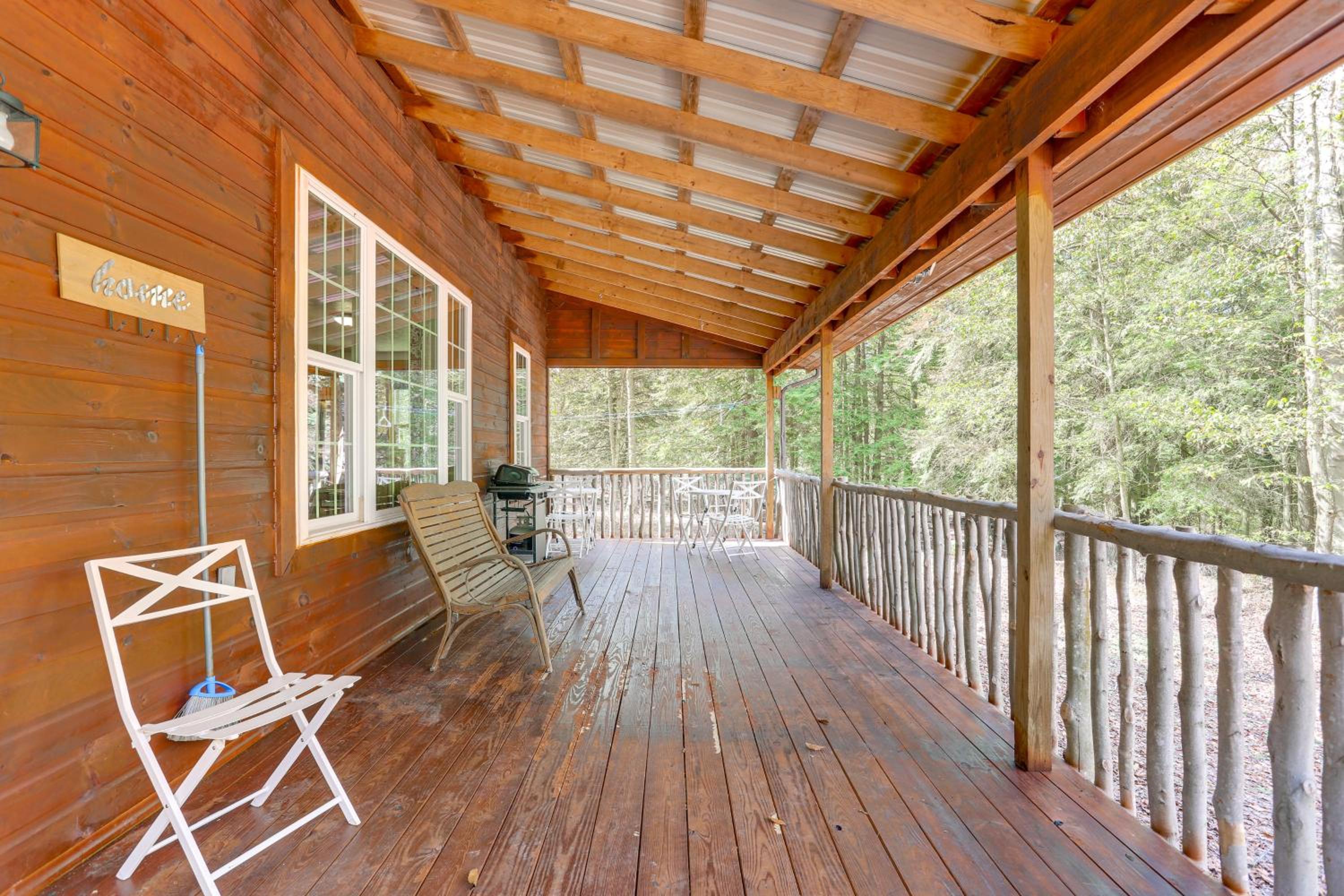 8 Private Acres Little Mahoning Creek Cabin!