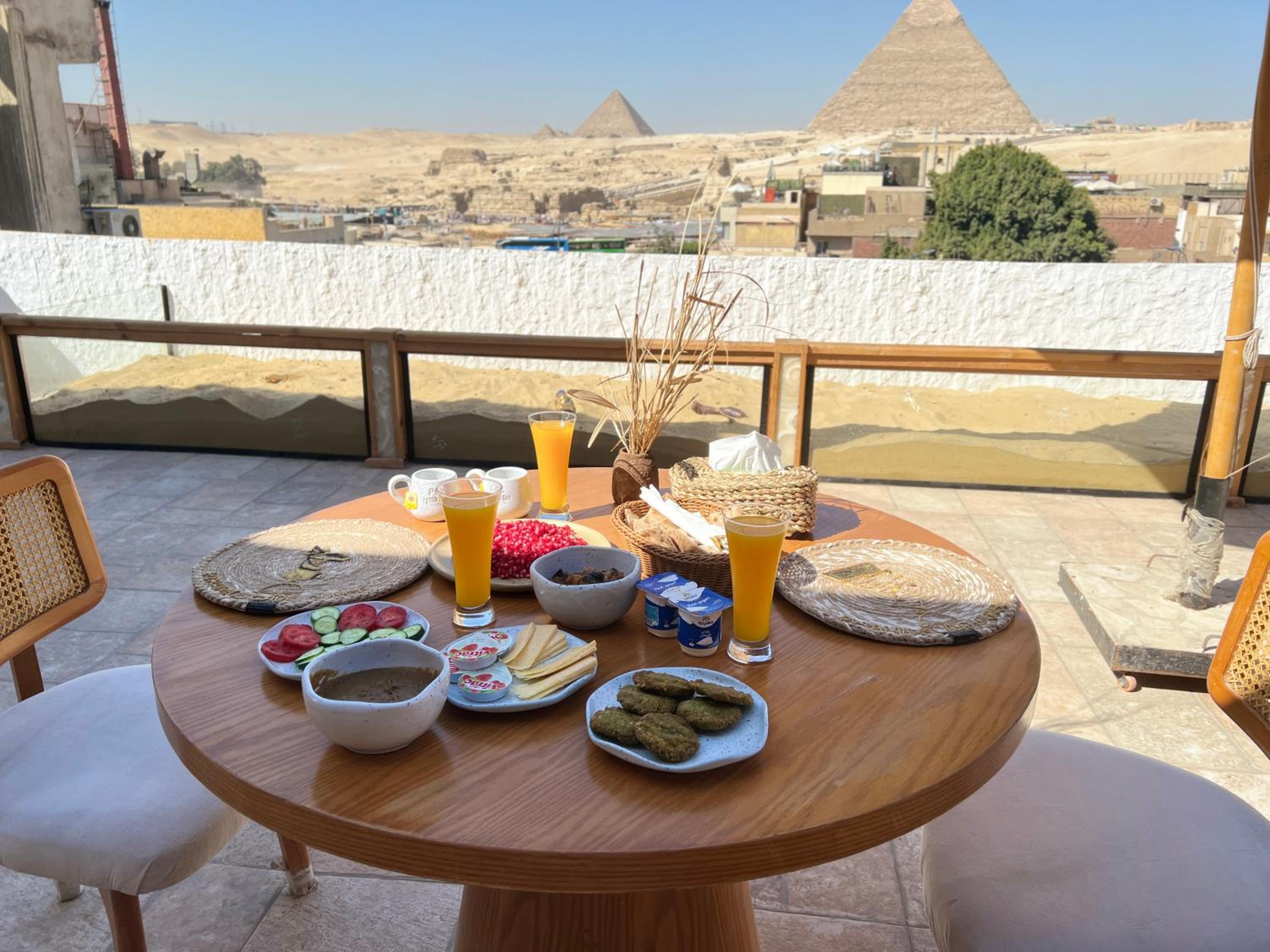 Pyramids Top view inn