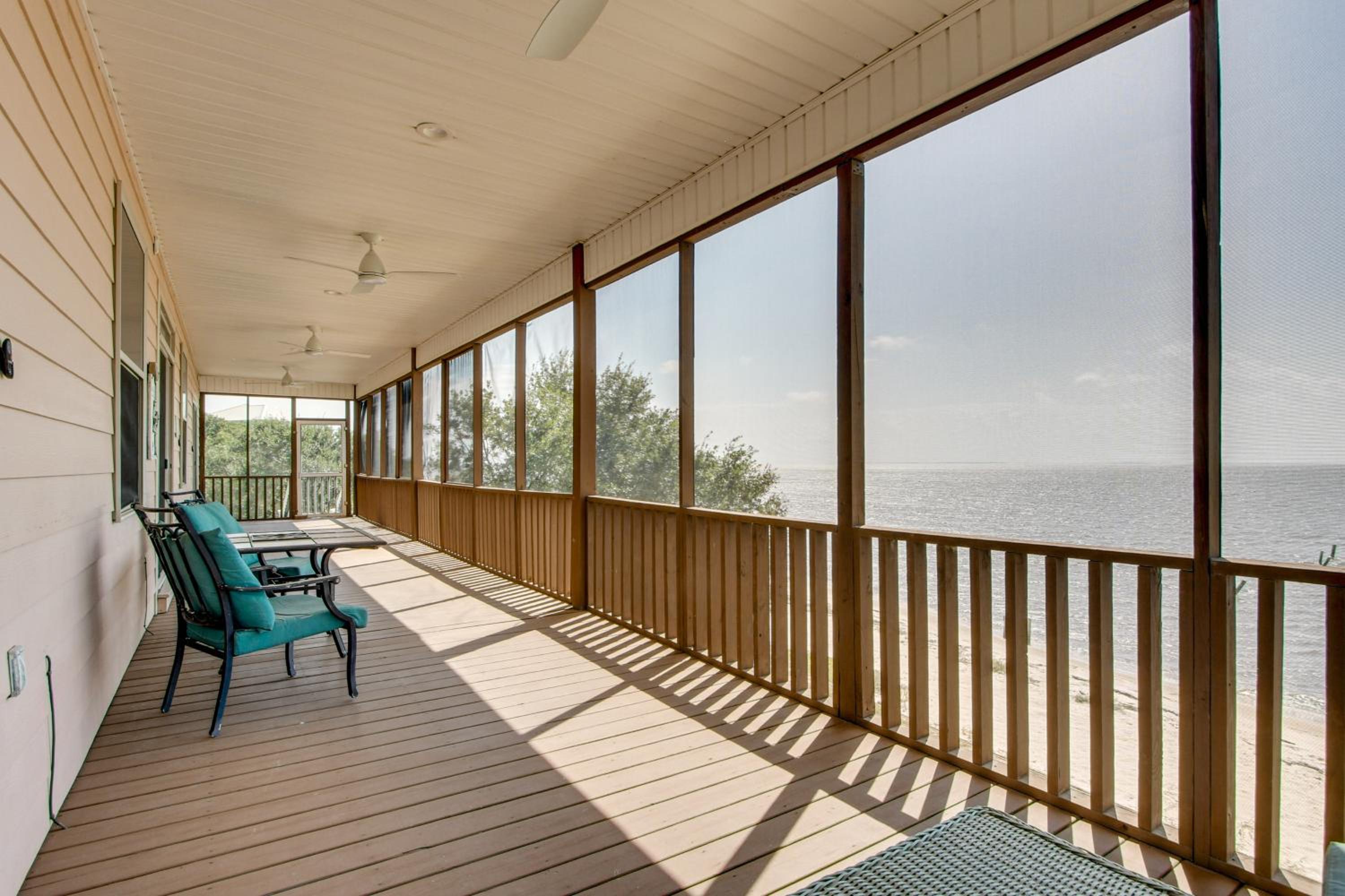Private Beach and Views! Stilted Ocean Springs Home