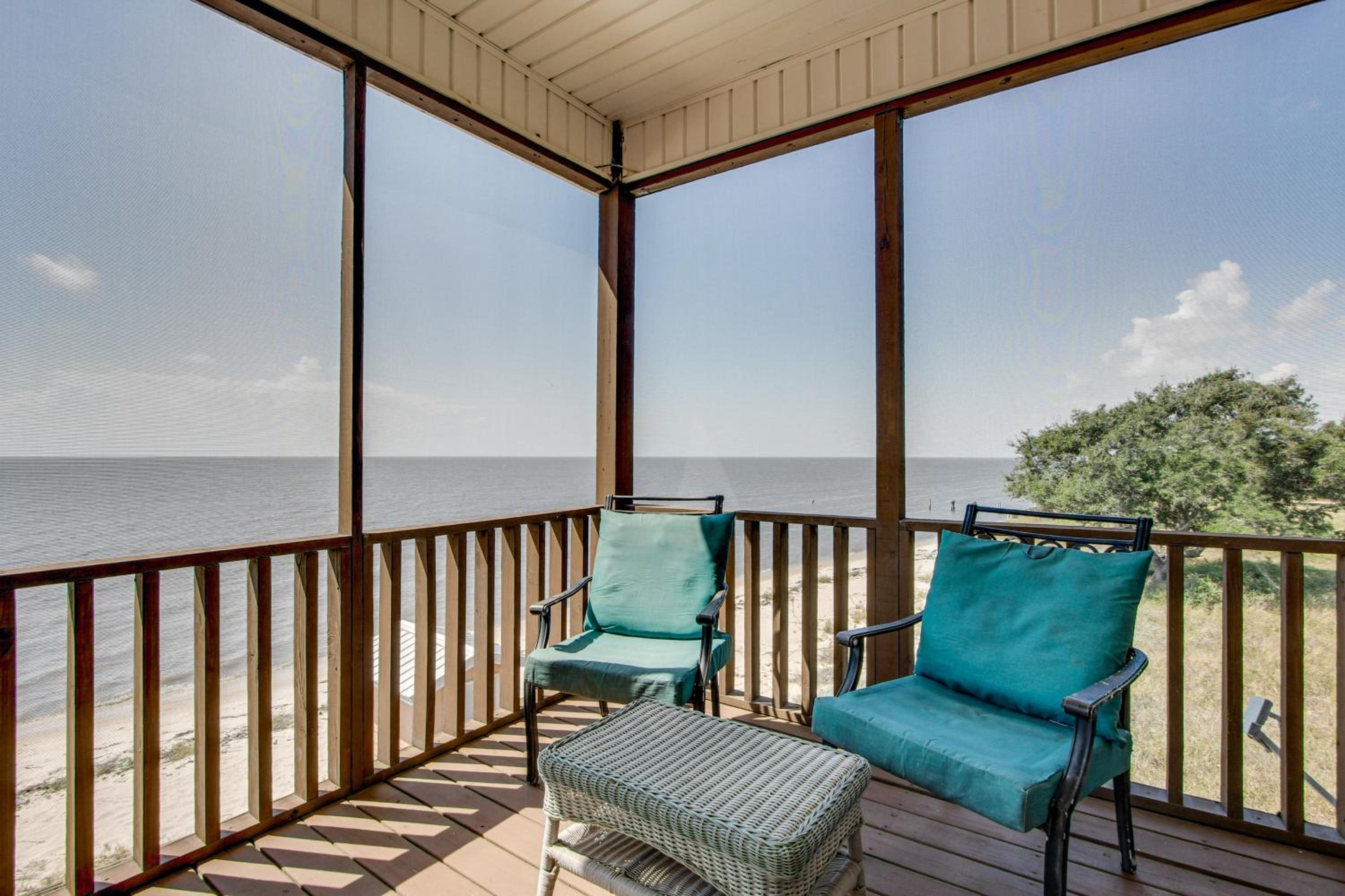 Private Beach and Views! Stilted Ocean Springs Home