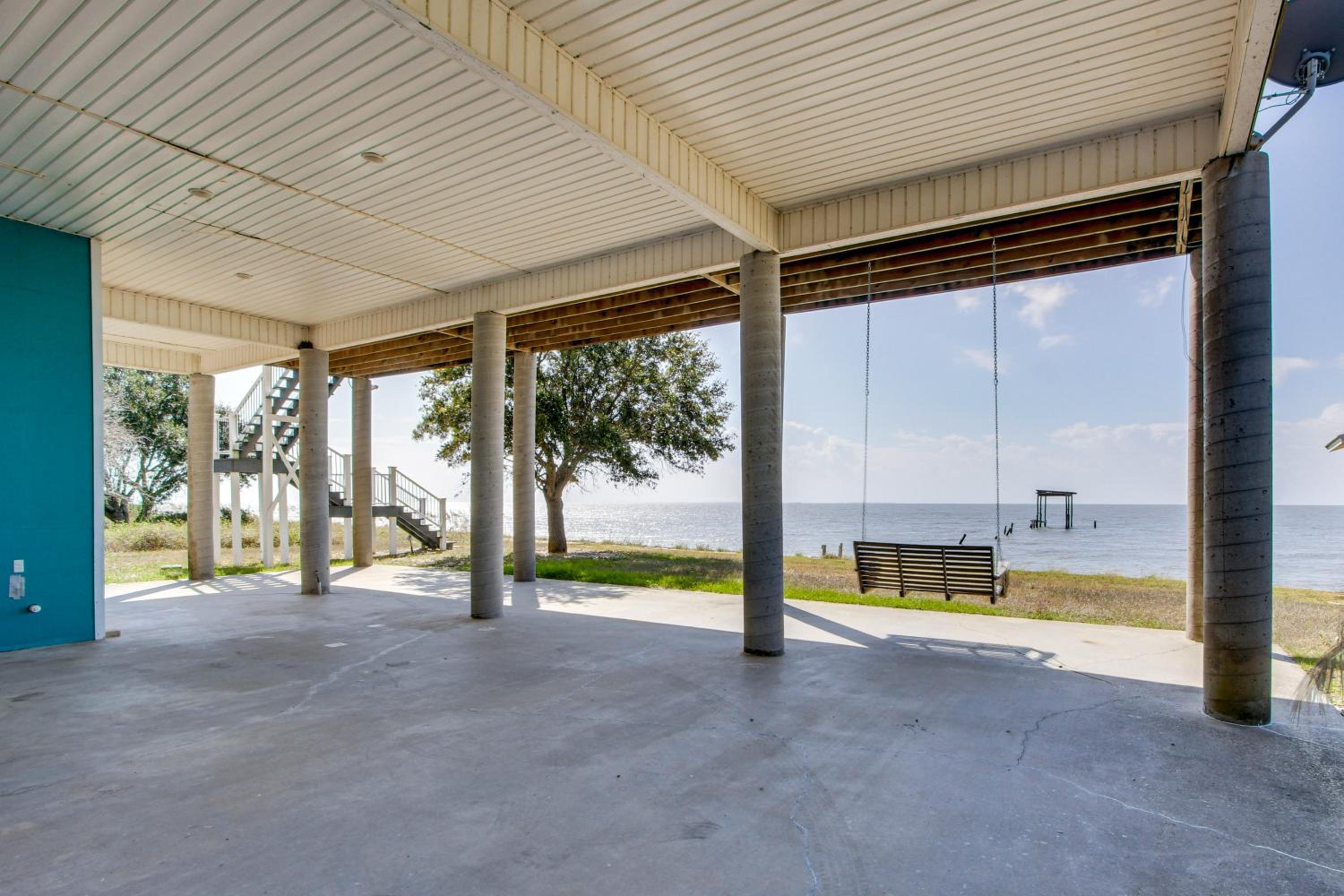 Private Beach and Views! Stilted Ocean Springs Home