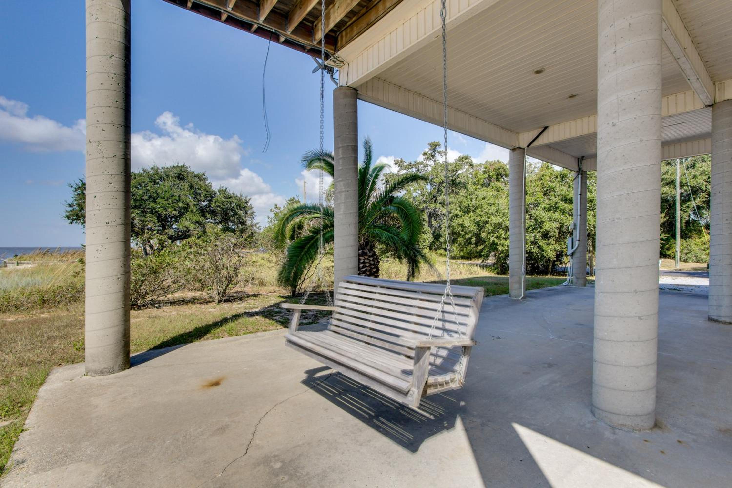 Private Beach and Views! Stilted Ocean Springs Home