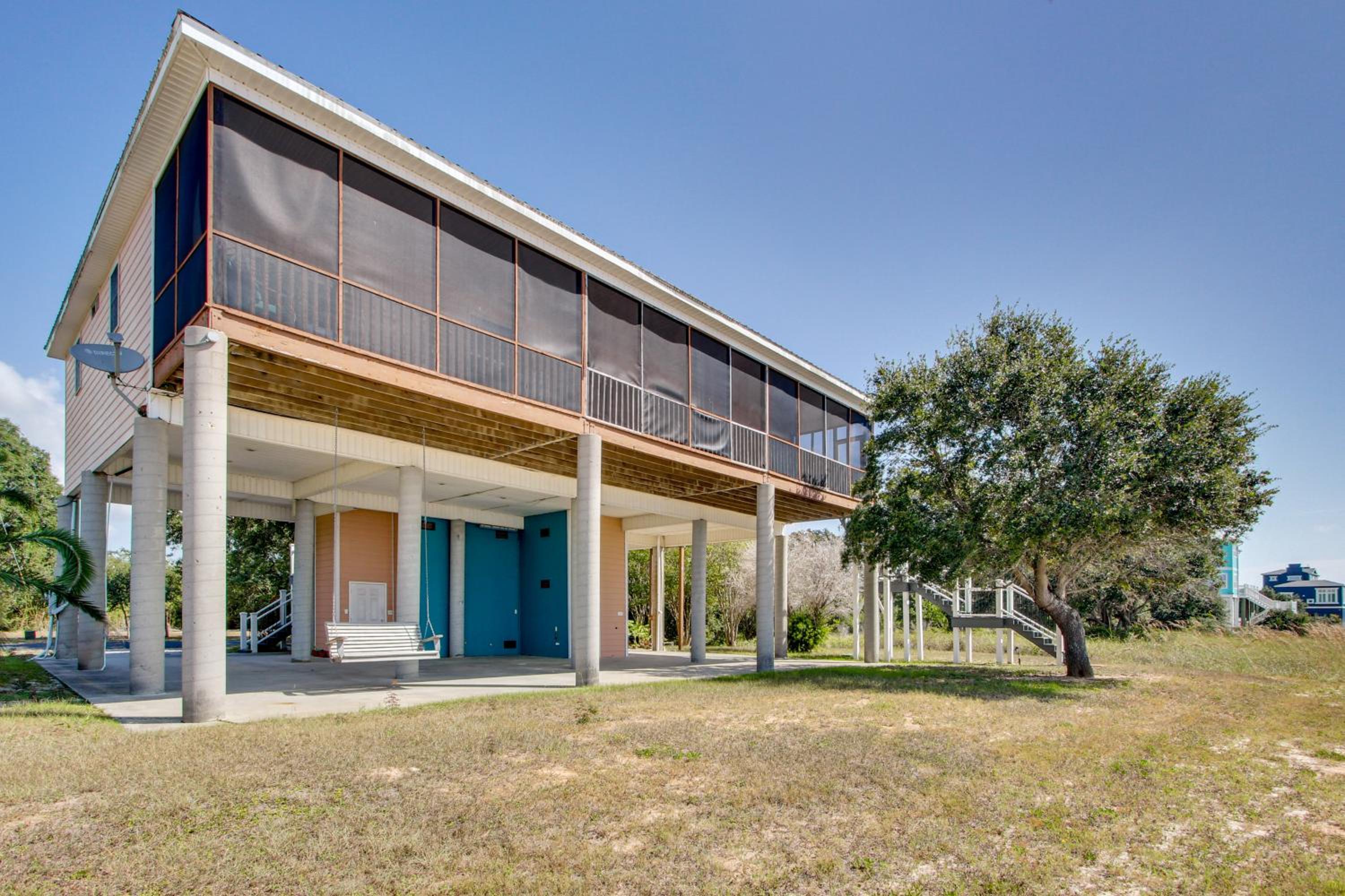 Private Beach and Views! Stilted Ocean Springs Home