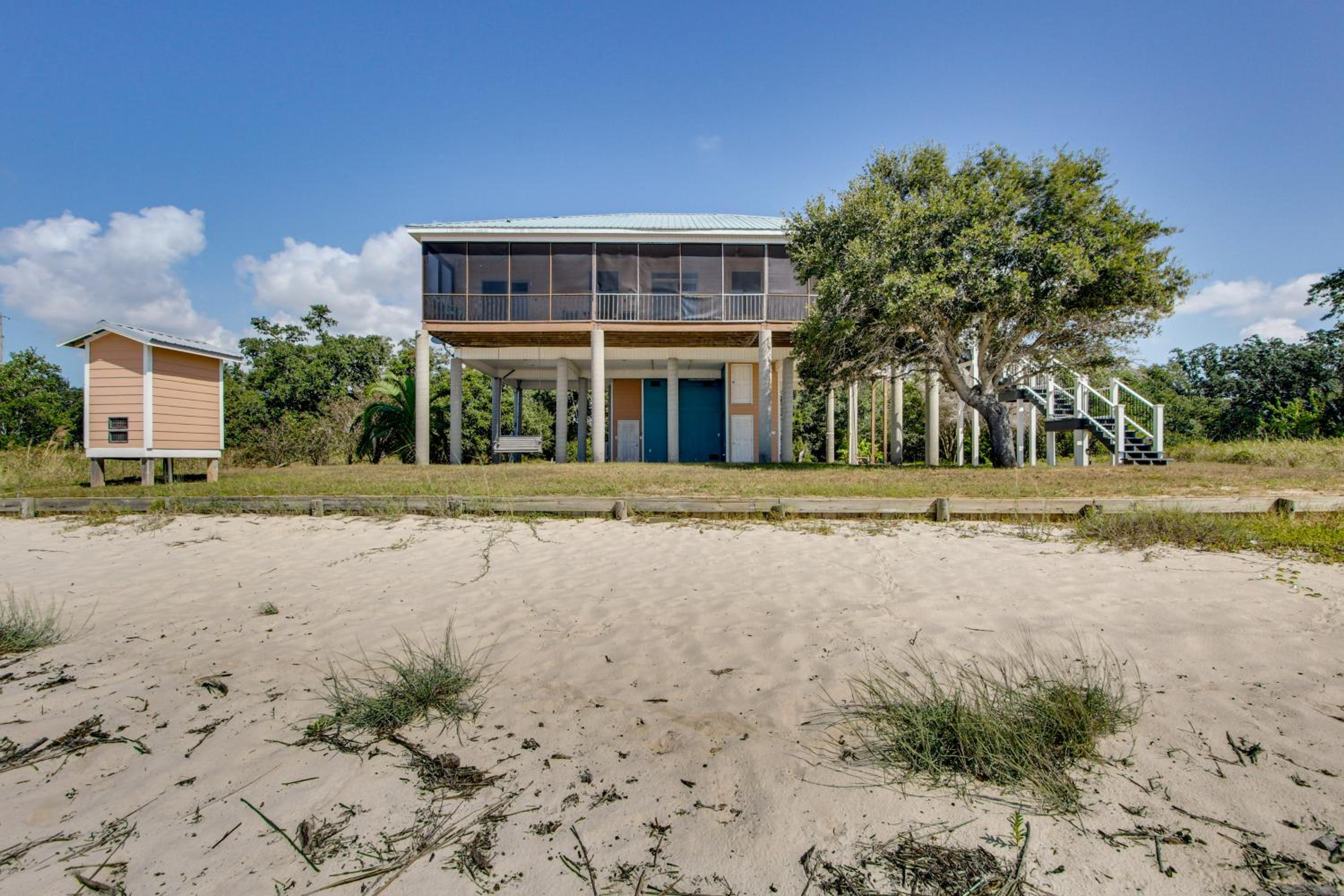 Private Beach and Views! Stilted Ocean Springs Home