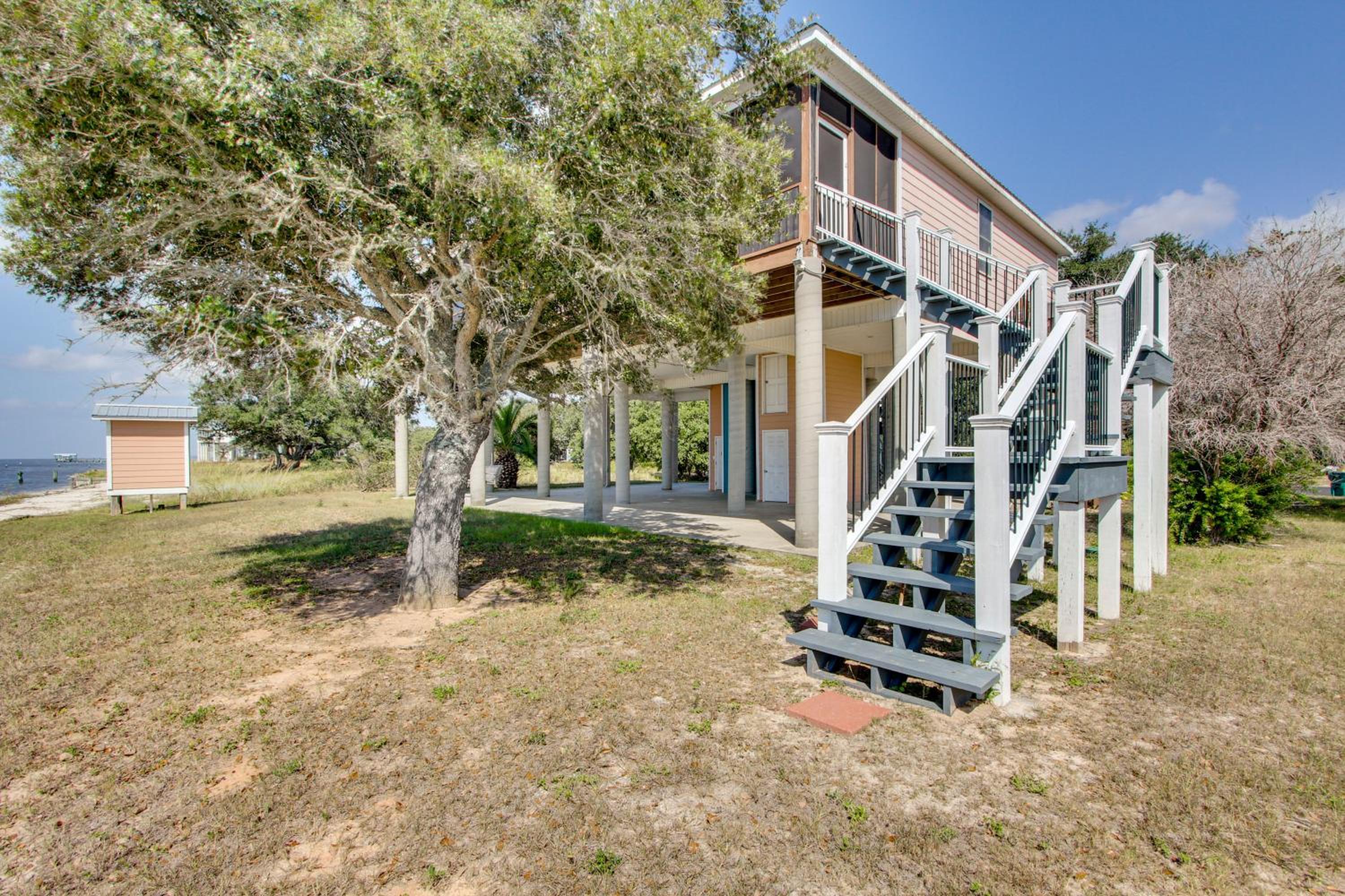 Private Beach and Views! Stilted Ocean Springs Home