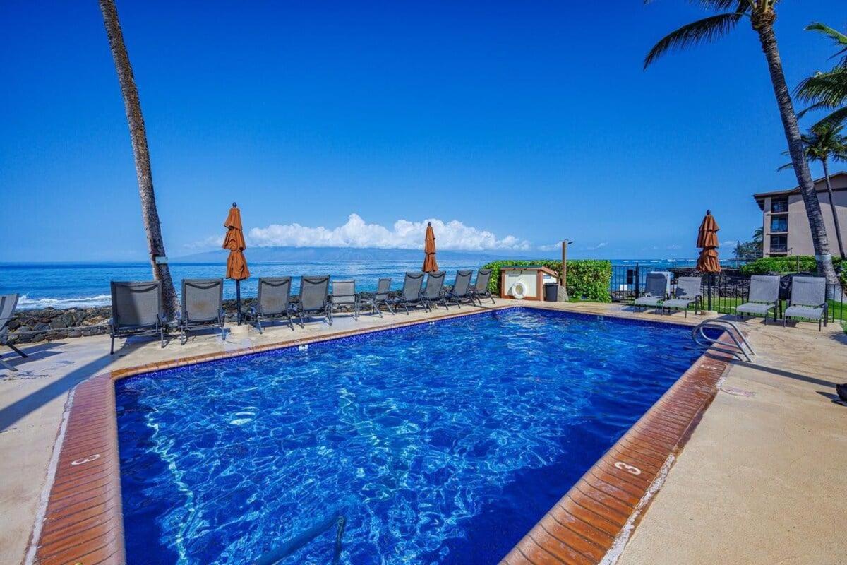 Hale Kai 110 · HKI 110 1BD Condo w Oceanviews and Oceanfront Poo
