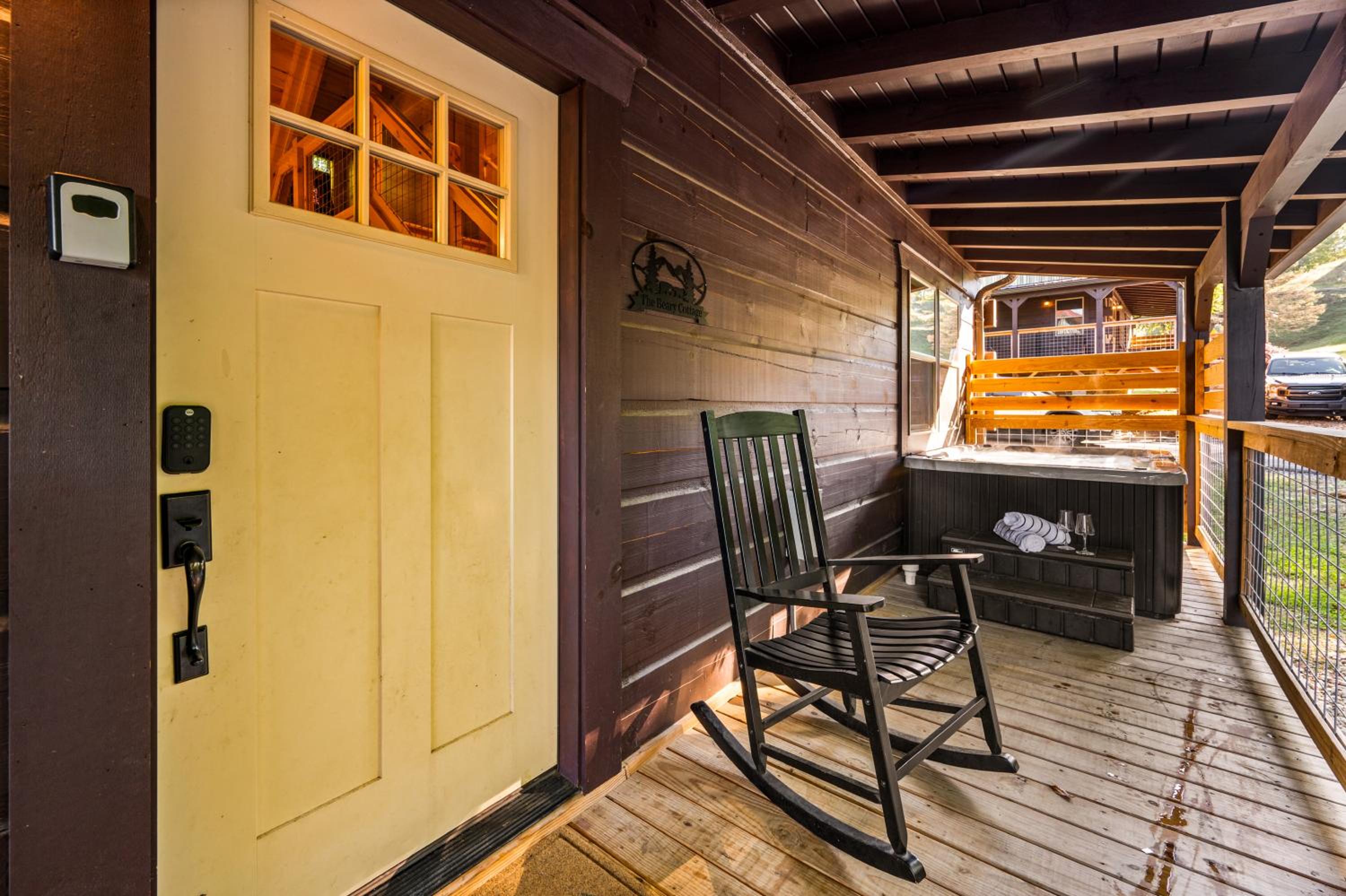 Beary Cottage Hot Tub Grill Arcade Games