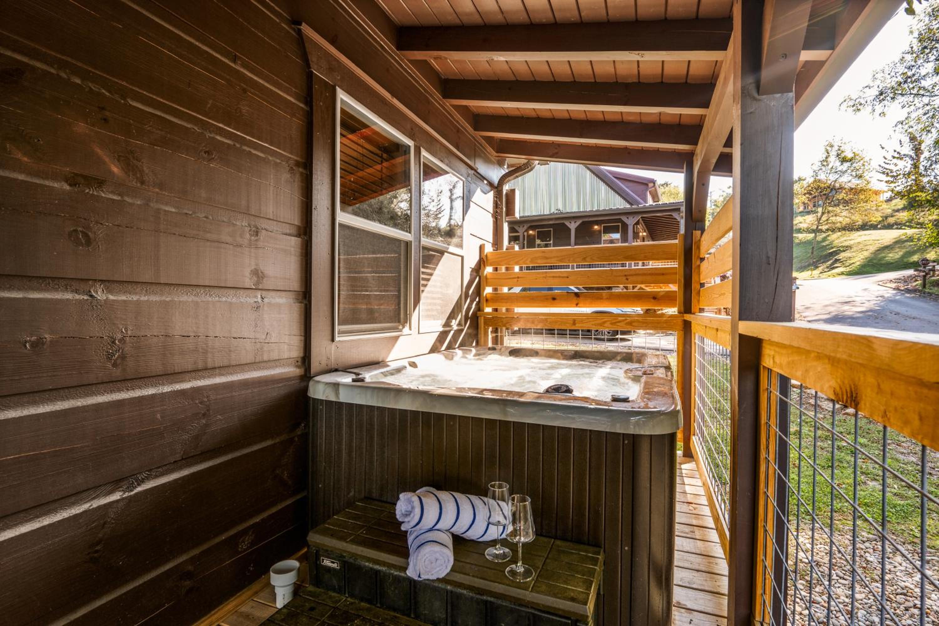 Beary Cottage Hot Tub Grill Arcade Games