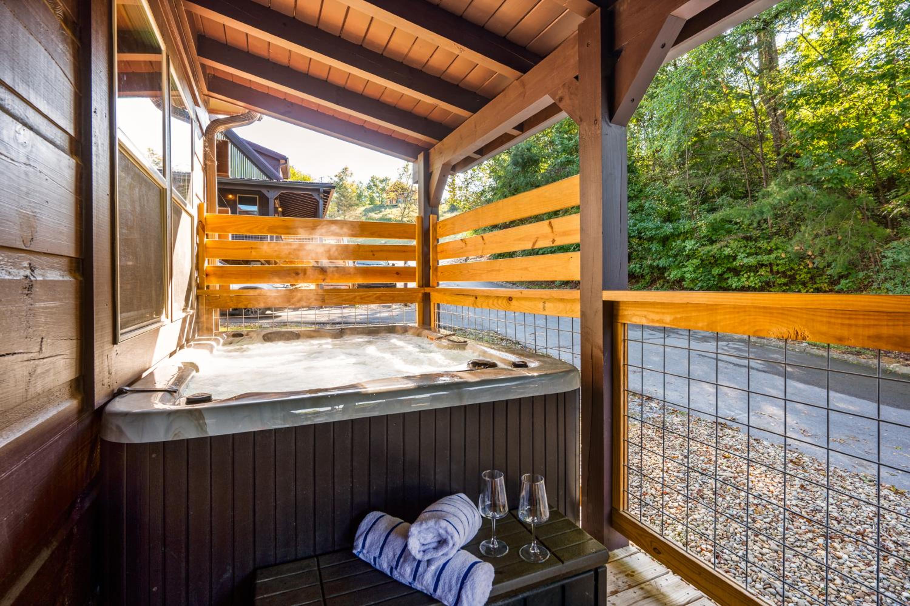 Beary Cottage Hot Tub Grill Arcade Games