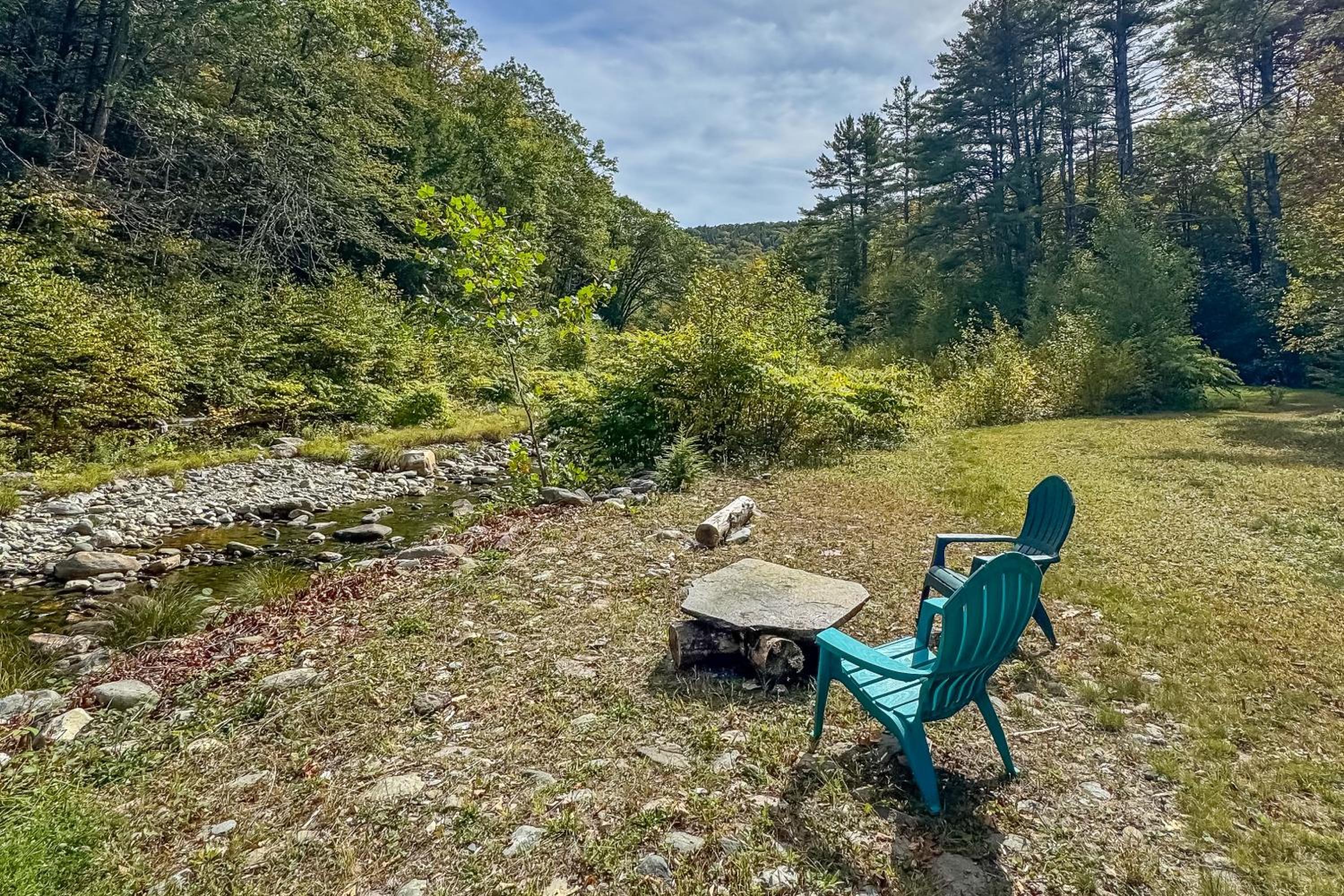Secluded Family Getaway with On-Site Creek in Hawley