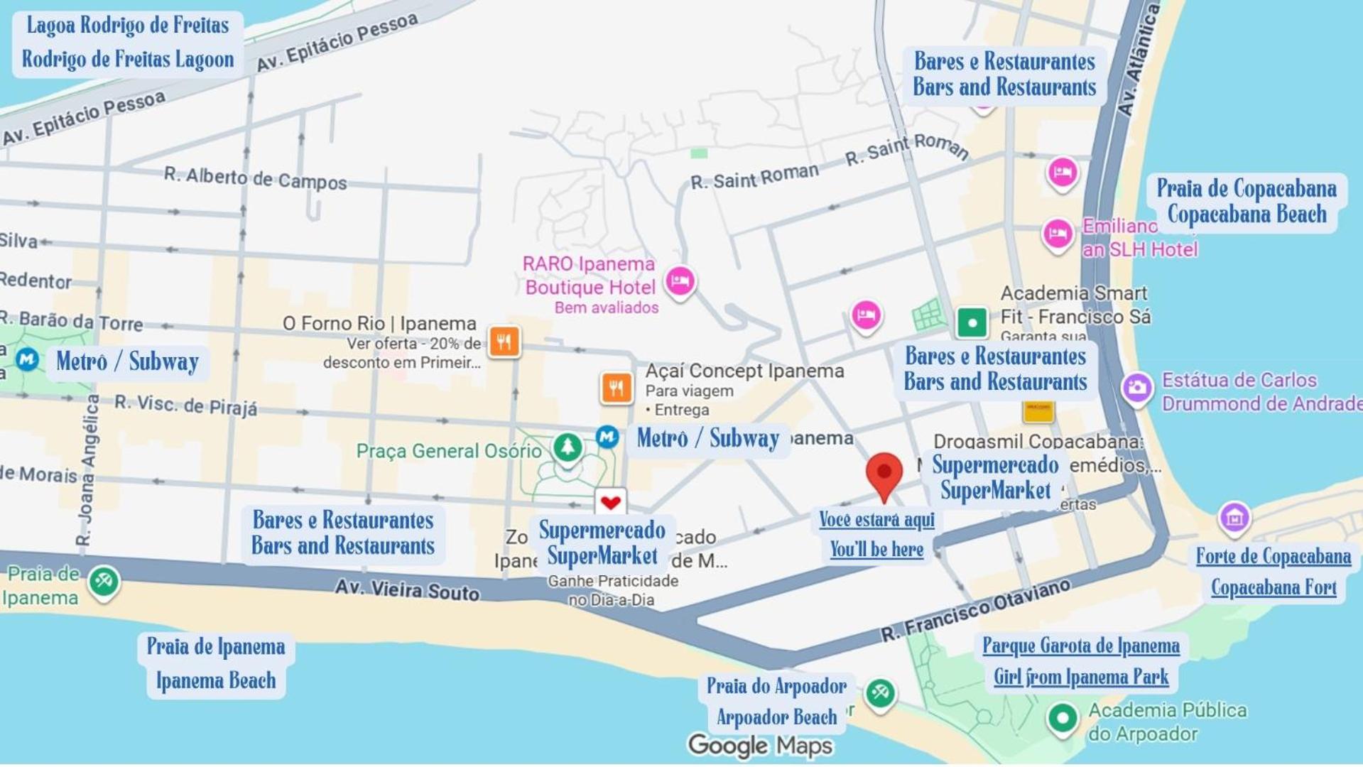 Apartment between Copa, Ipanema Arpoador