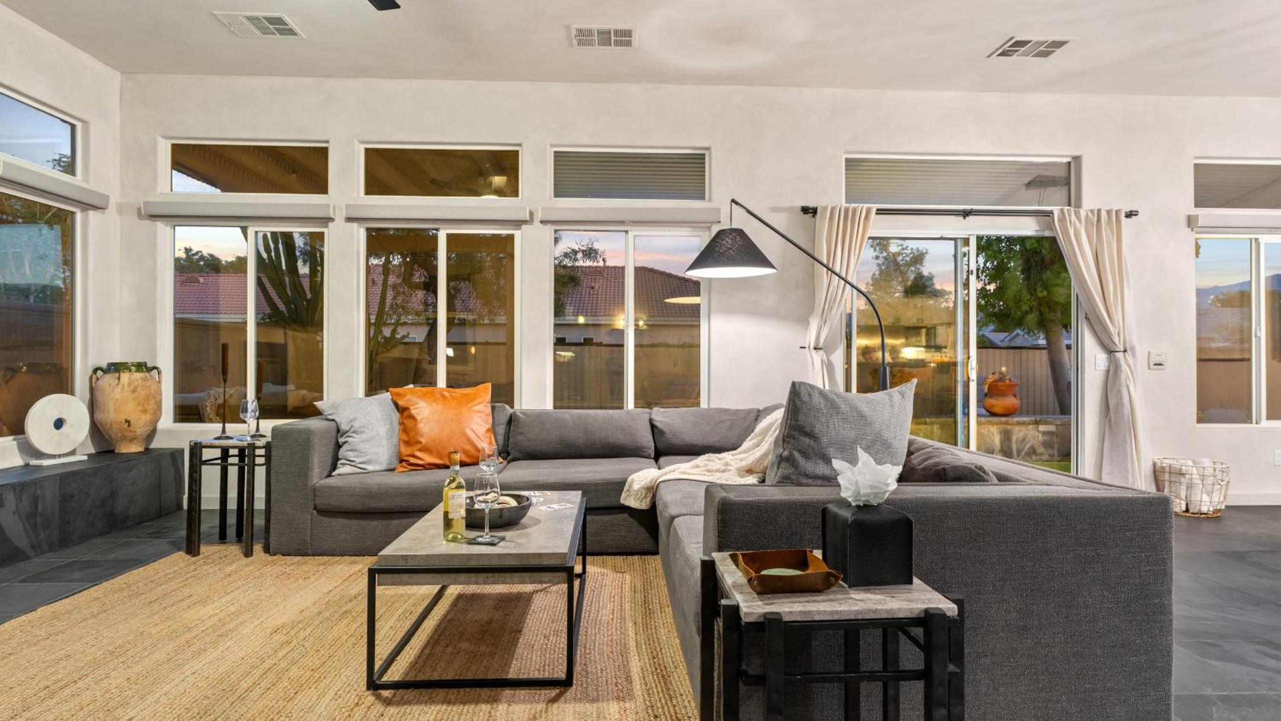 Designer Desert Oasis w Pool Hot Tub Outdoor Lounge The Riley by AvantStay