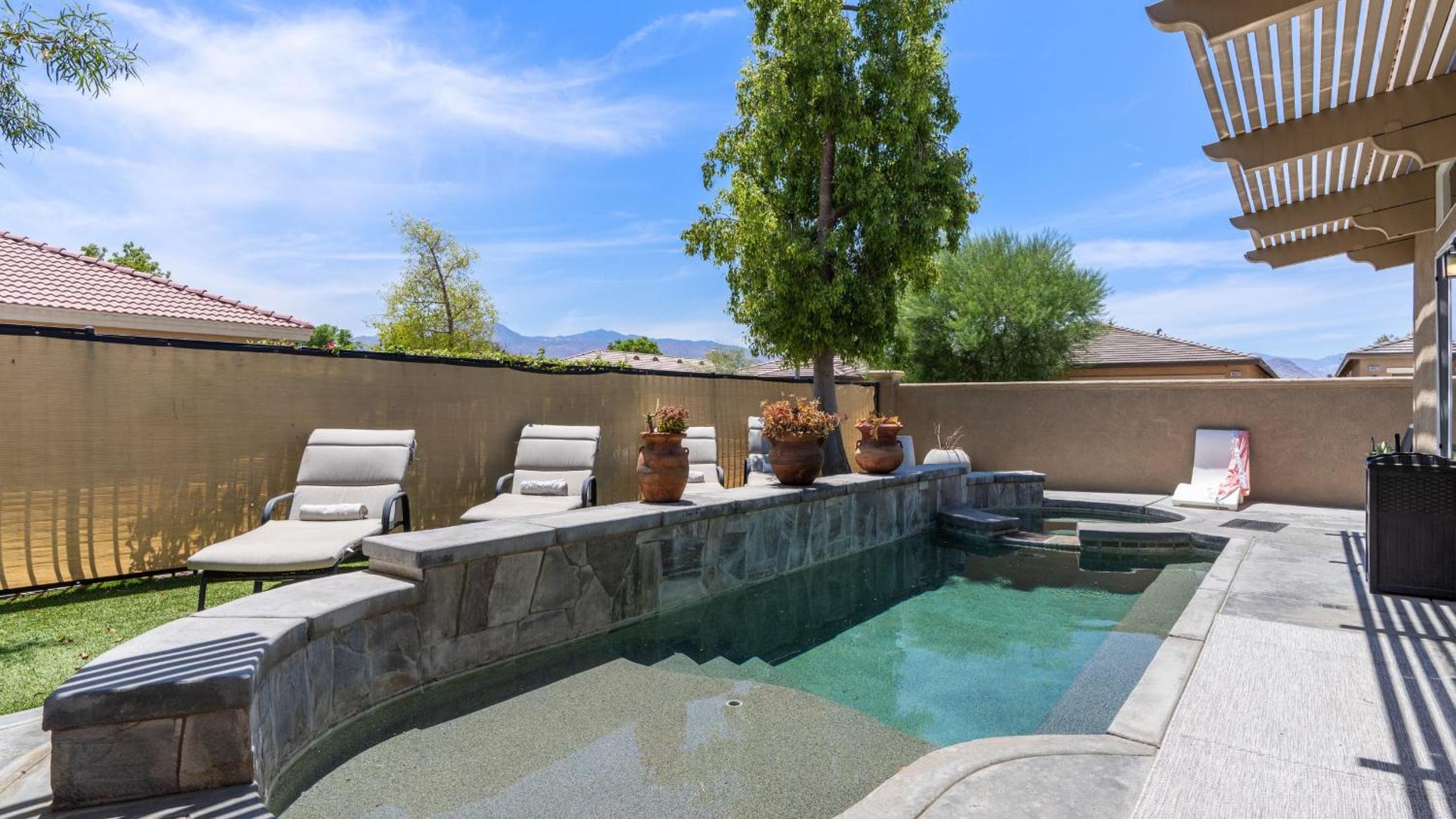 Designer Desert Oasis w Pool Hot Tub Outdoor Lounge The Riley by AvantStay