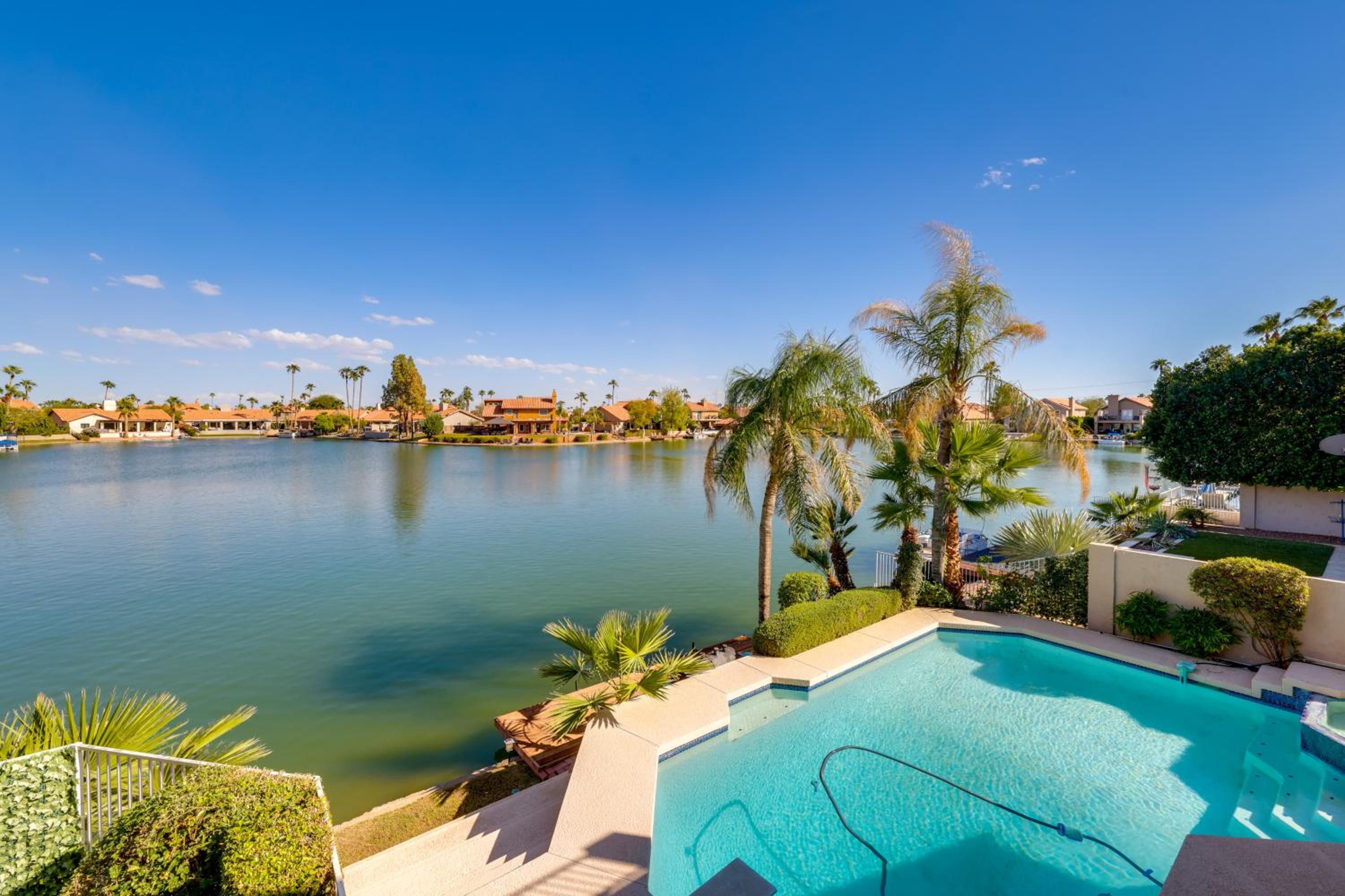 Lakefront Living! Huge Phoenix Home with Pool Table