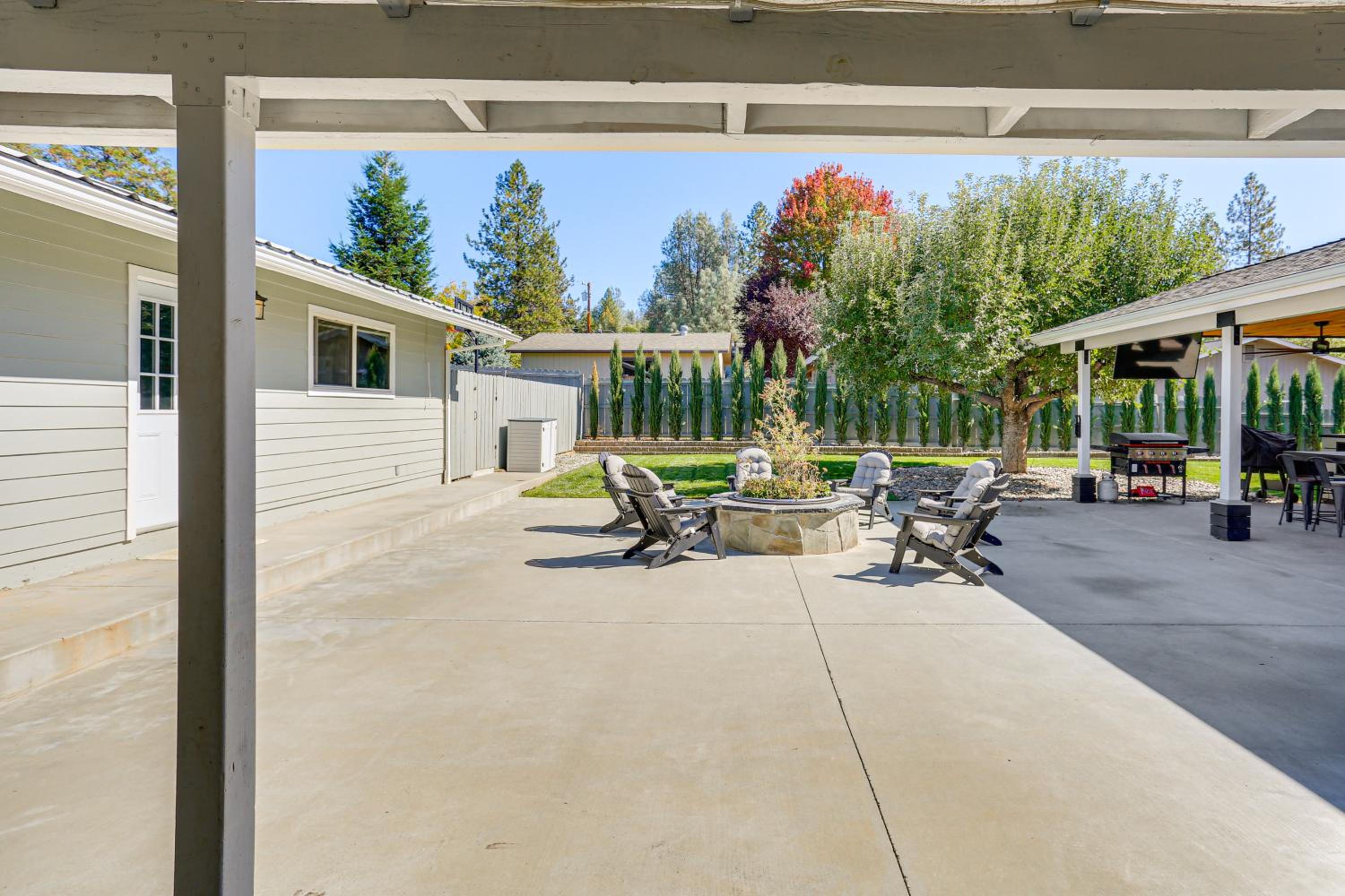 Backyard Oasis with Hot Tub and Views Weaverville Gem