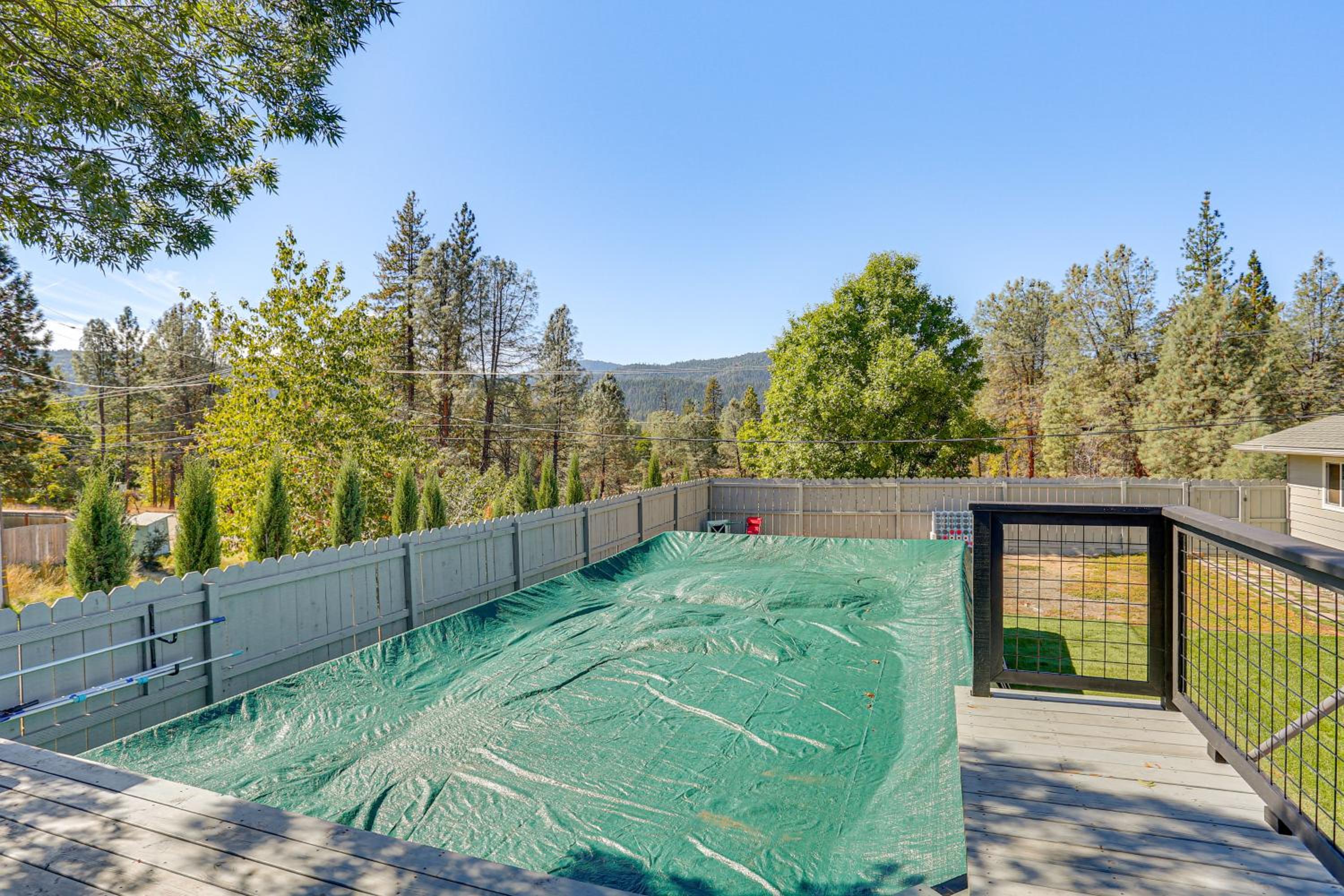 Backyard Oasis with Hot Tub and Views Weaverville Gem
