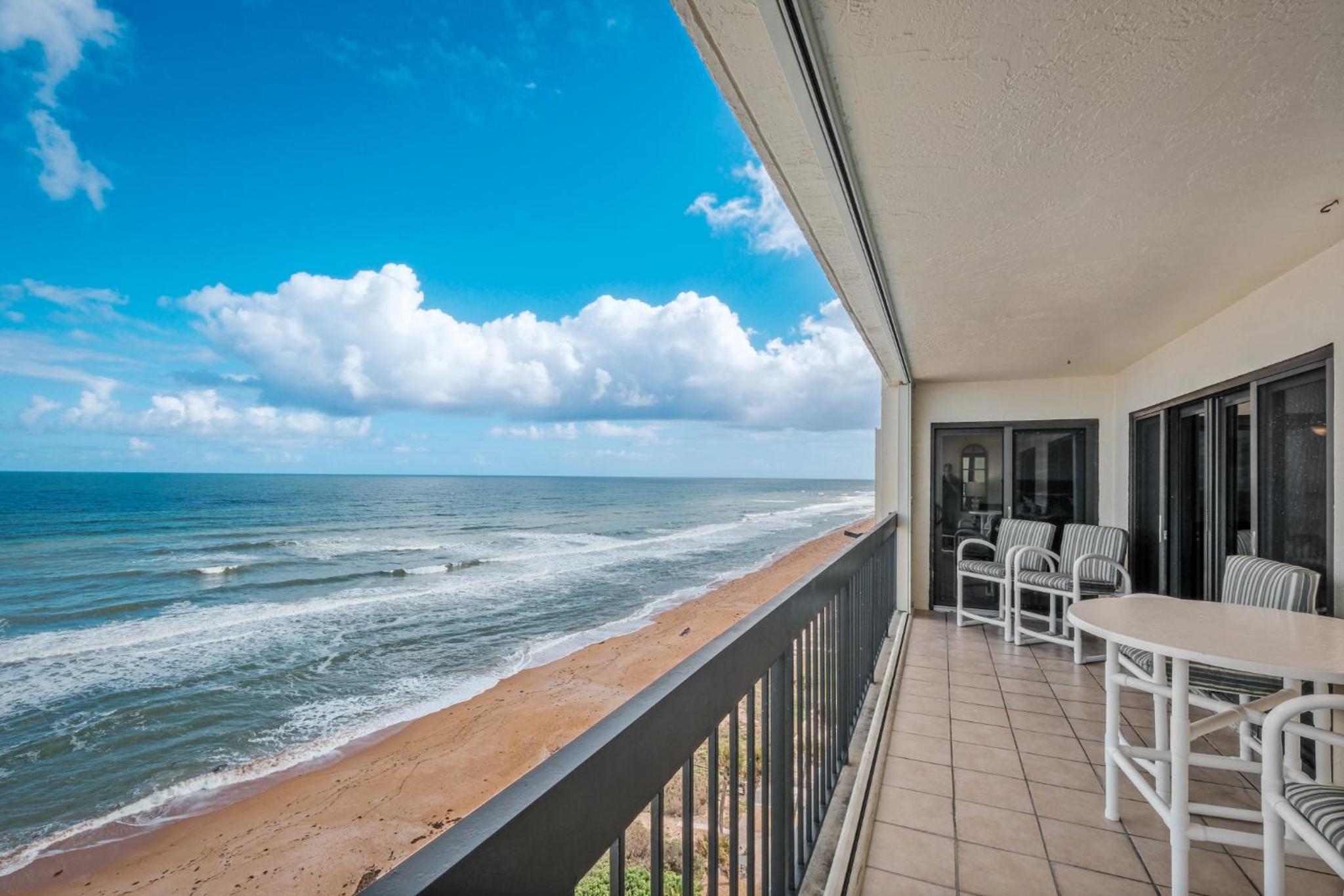 Luxury direct oceanfront corner penthouse with heated pool and garage parking