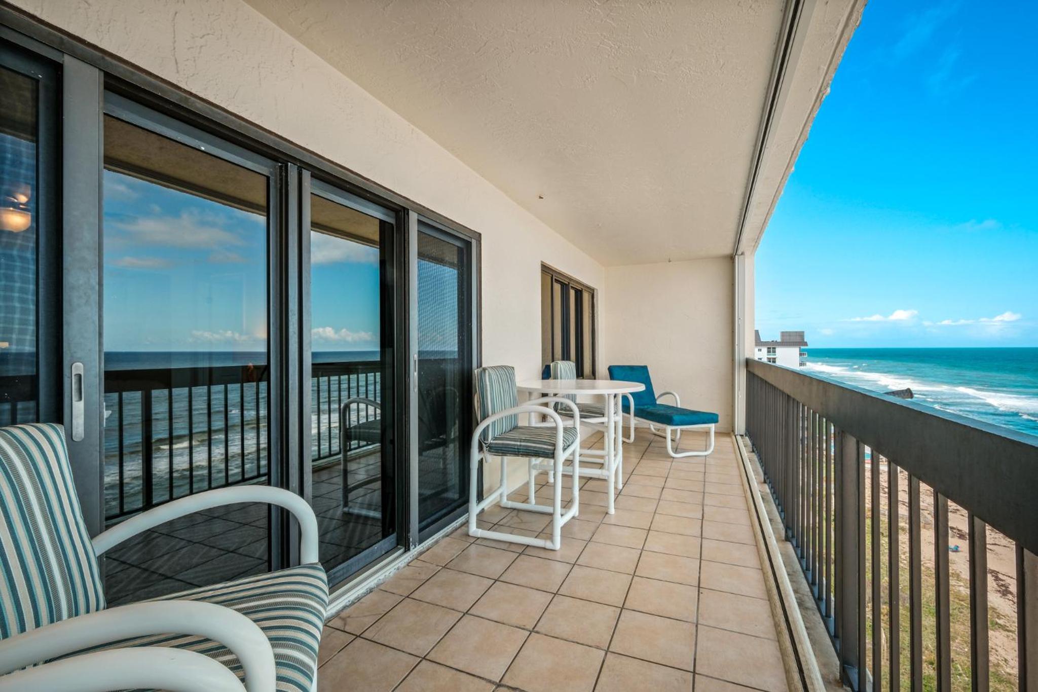 Luxury direct oceanfront corner penthouse with heated pool and garage parking