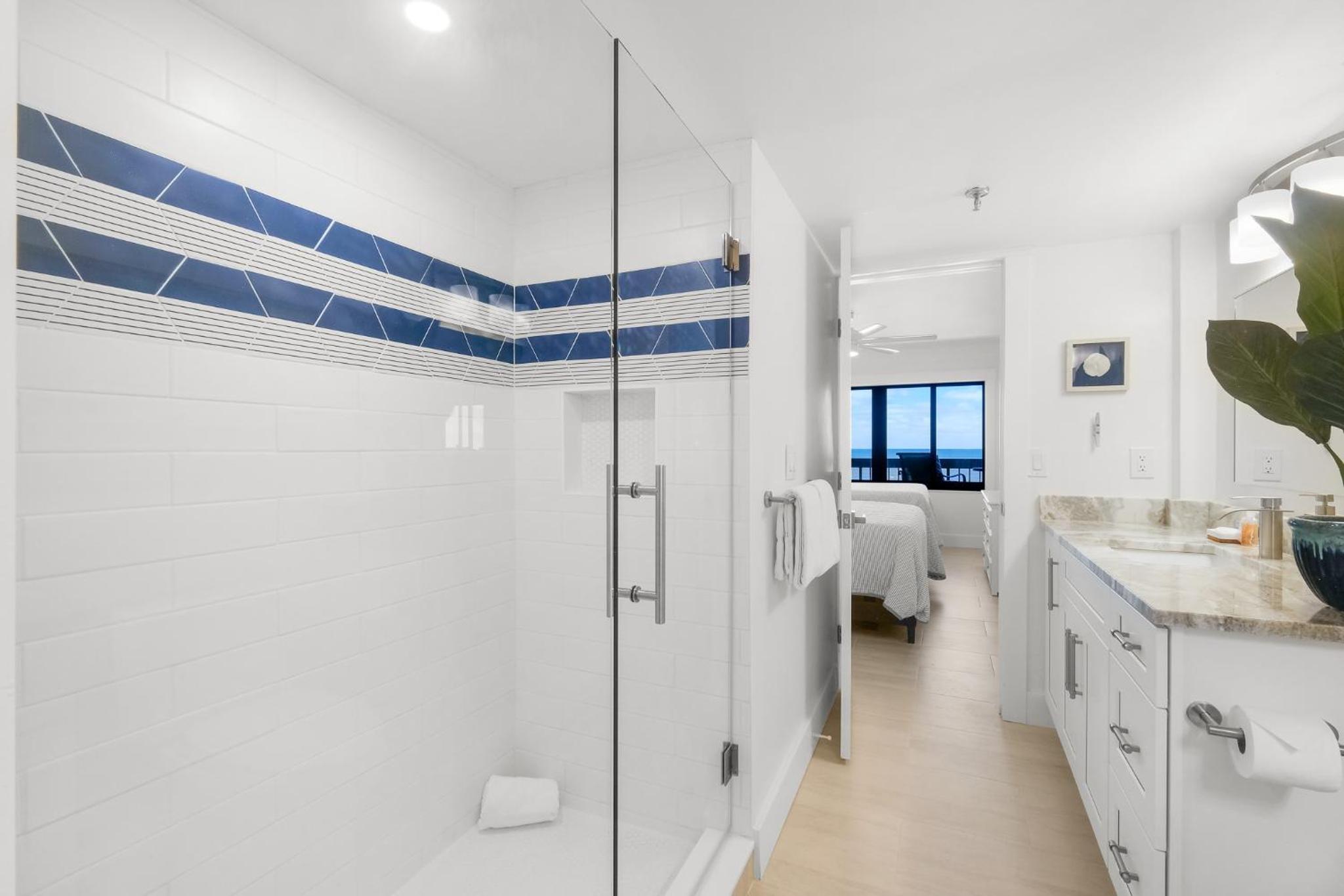 Luxury direct oceanfront corner with large private balcony, heated pool and garage