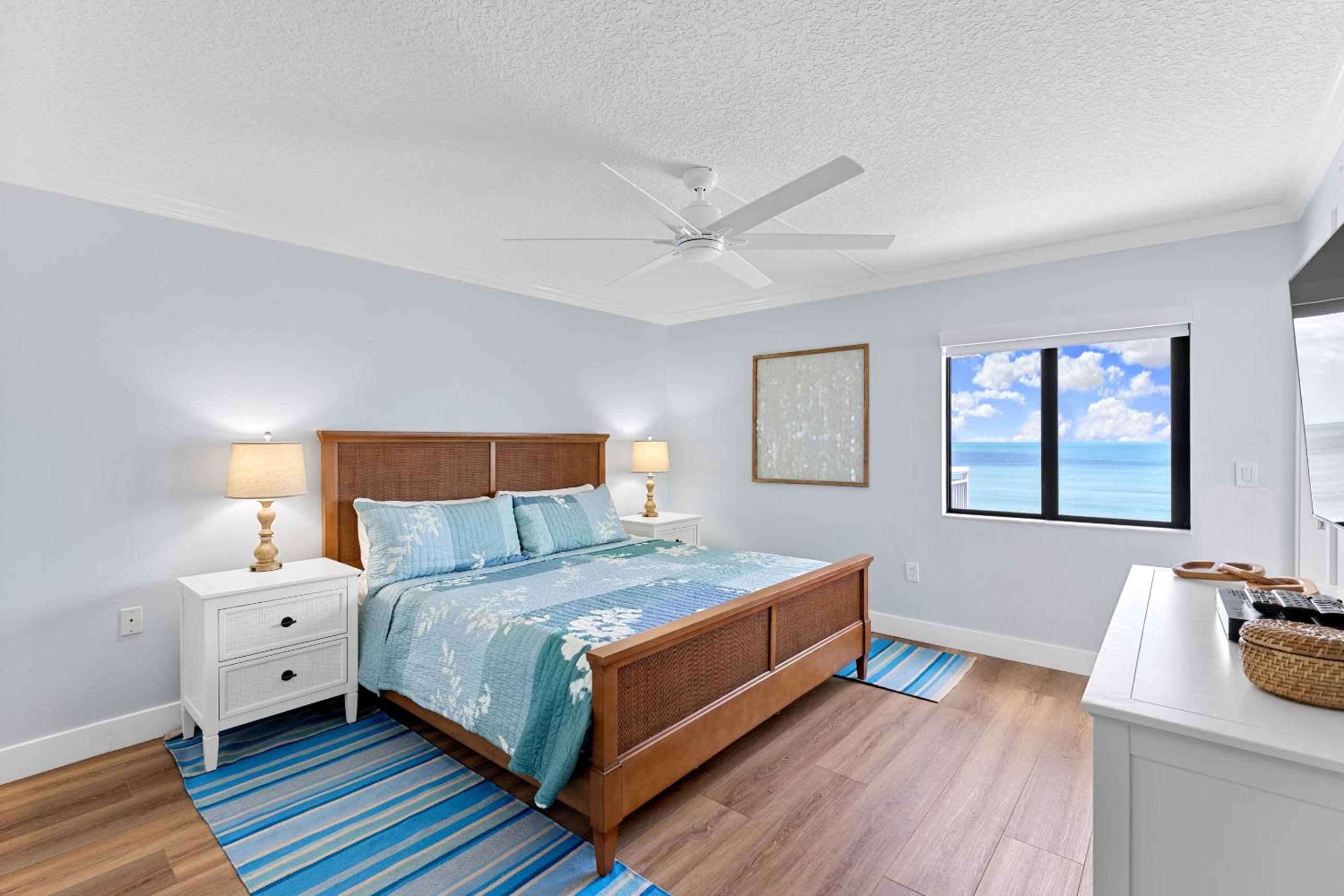 Updated direct oceanfront corner condo with large wrap-around balcony and heated pool