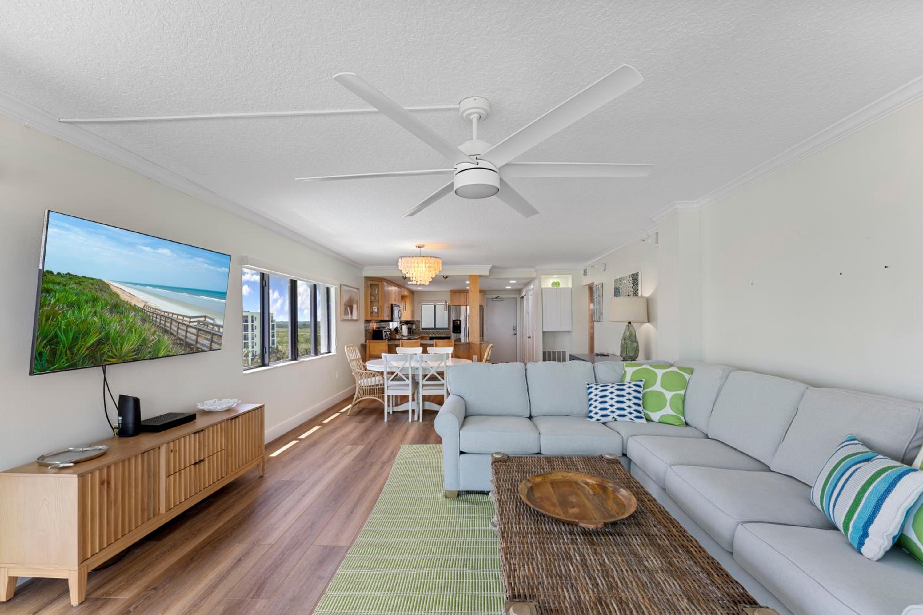 Updated direct oceanfront corner condo with large wrap-around balcony and heated pool